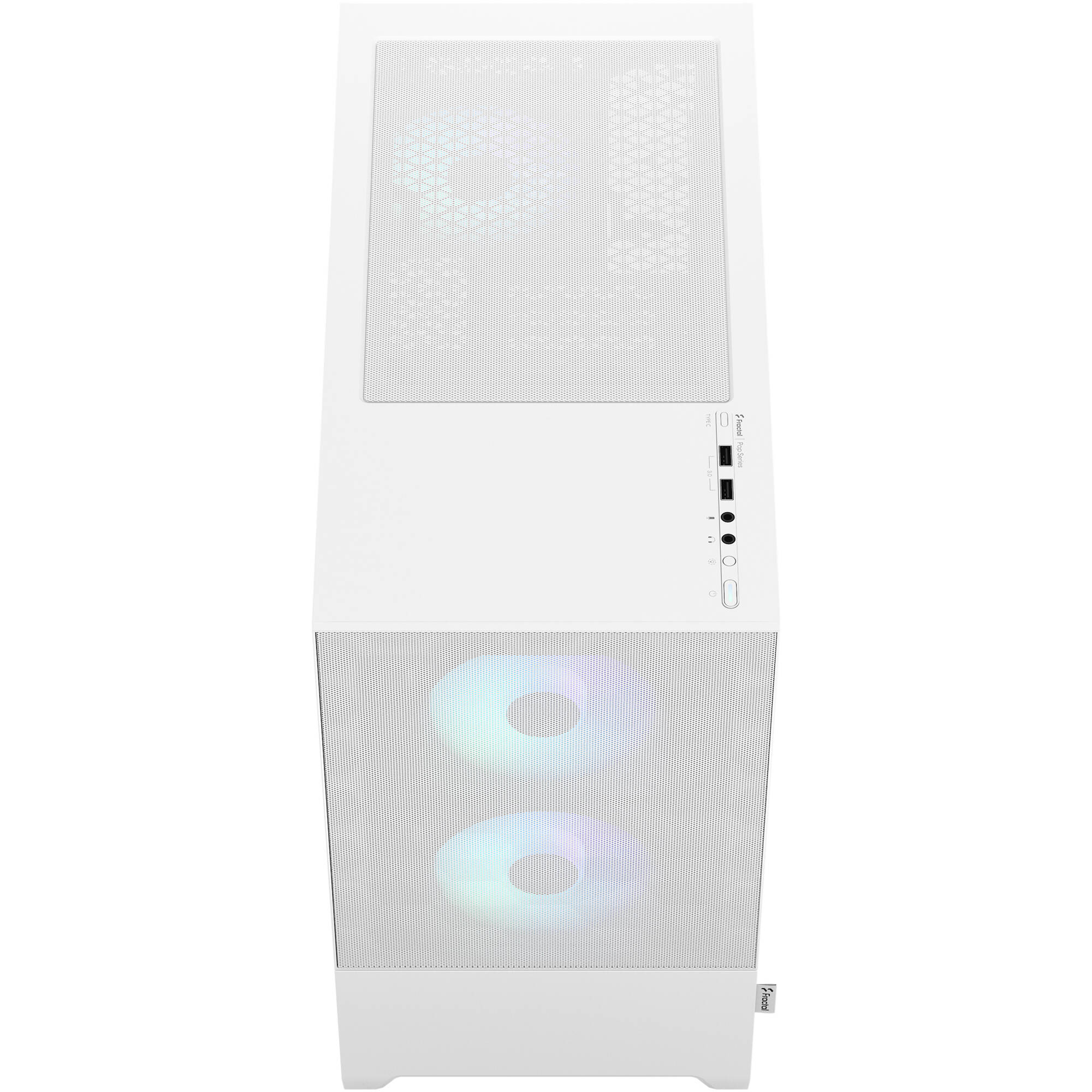 Fractal Design Pop Mini Air RGB White TG Micro-ATX case with tempered glass side panel and mesh front — view 5