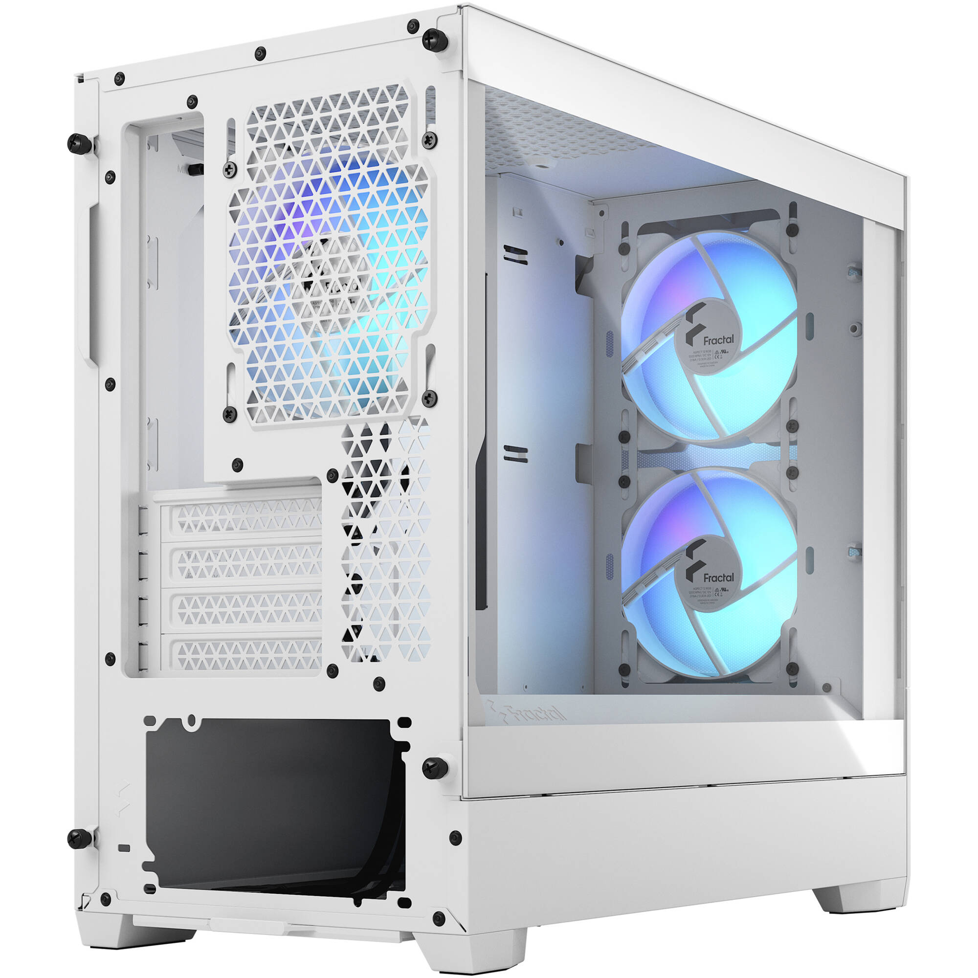 Fractal Design Pop Mini Air RGB White TG Micro-ATX case with tempered glass side panel and mesh front — view 6