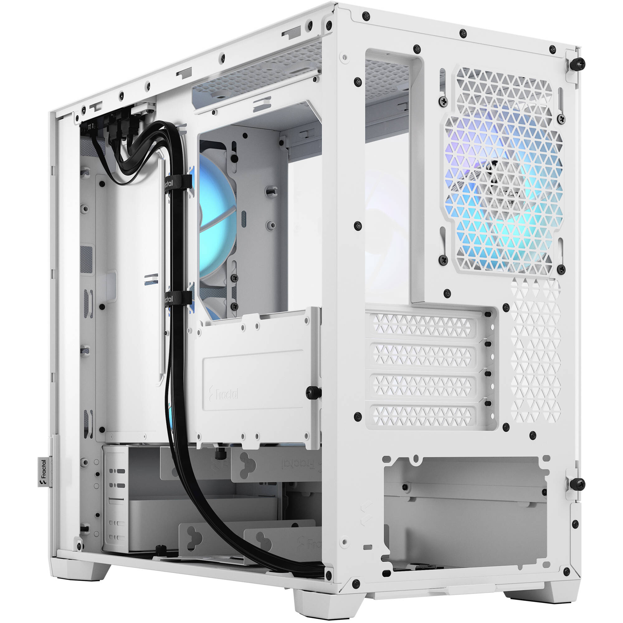 Fractal Design Pop Mini Air RGB White TG Micro-ATX case with tempered glass side panel and mesh front — view 7