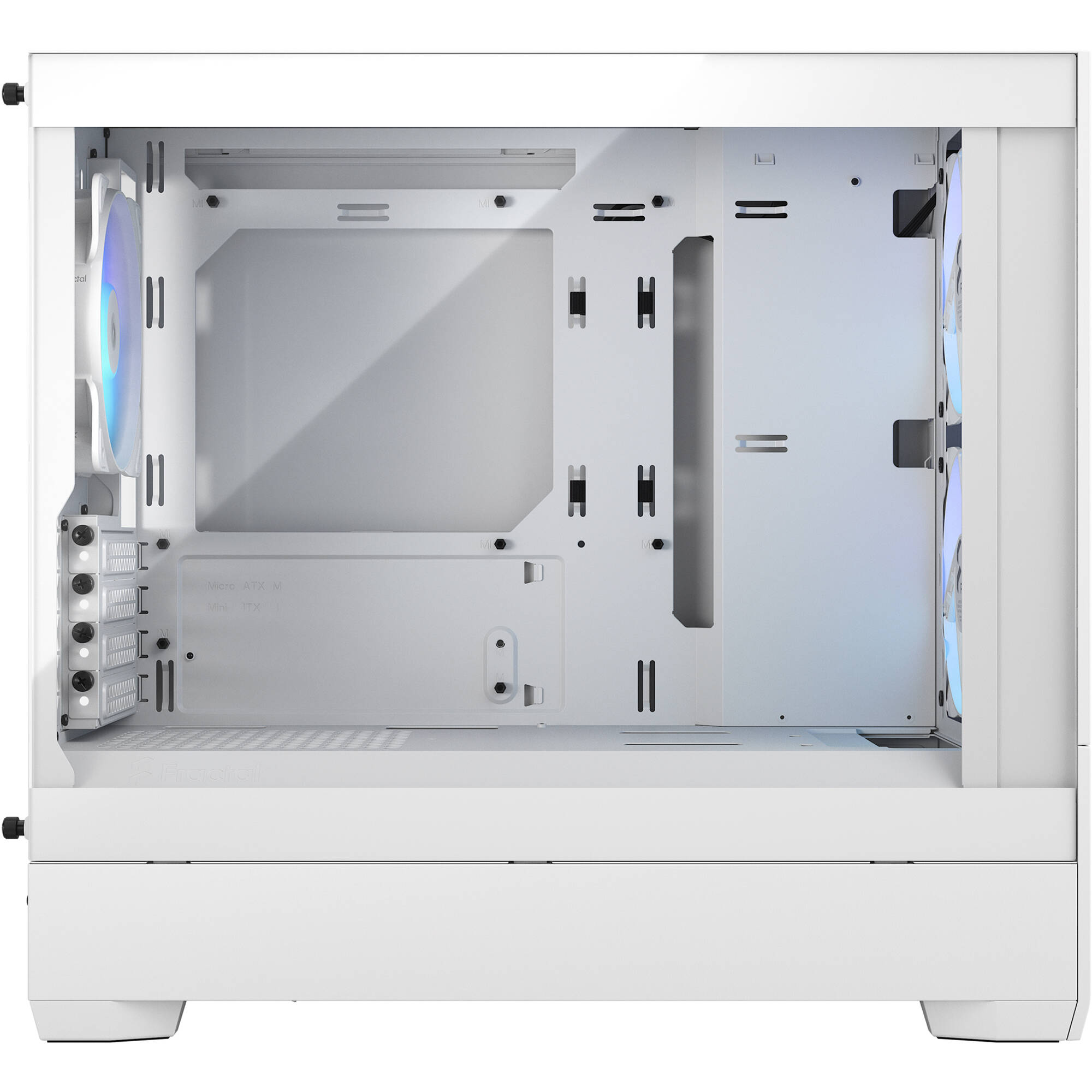Fractal Design Pop Mini Air RGB White TG Micro-ATX case with tempered glass side panel and mesh front — view 8