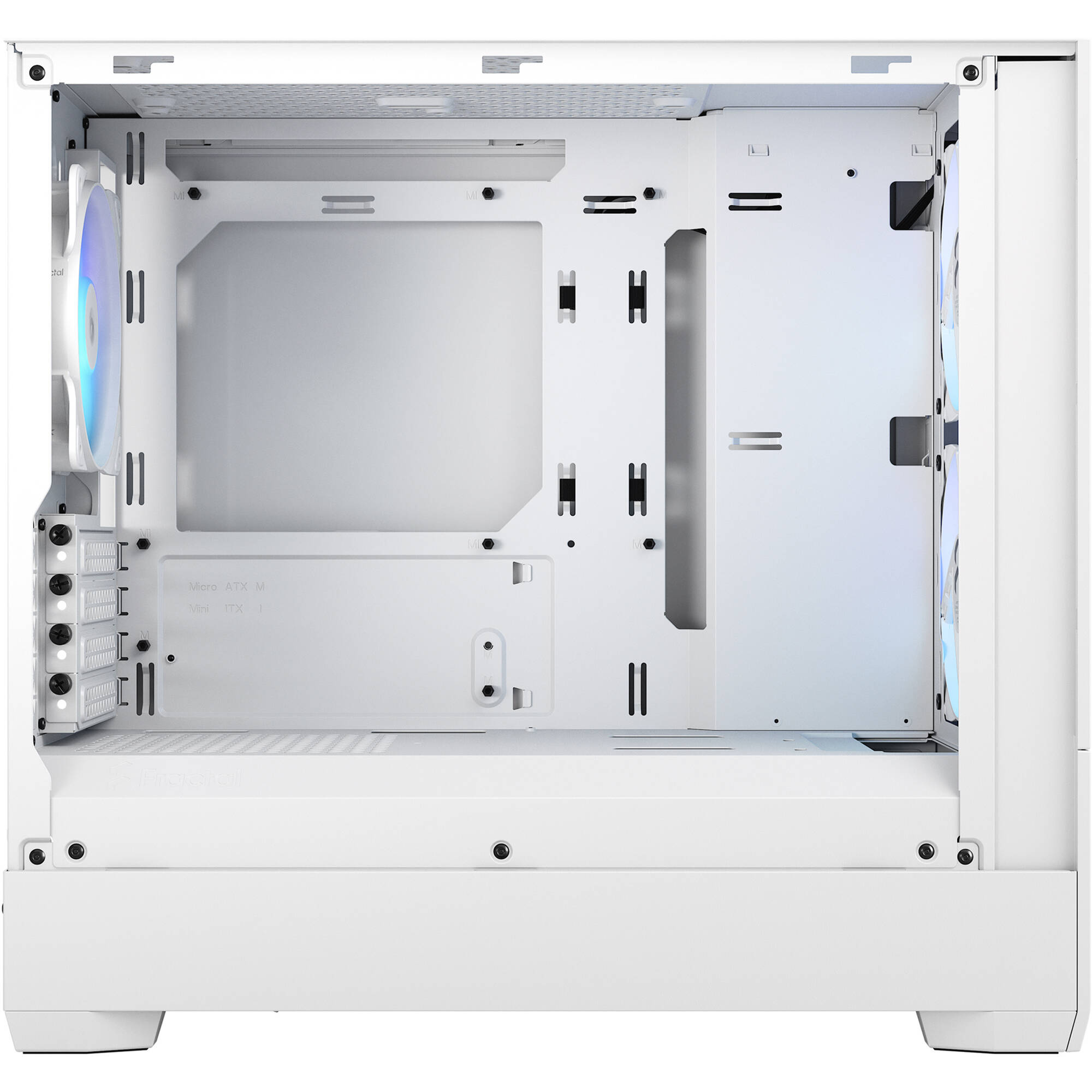 Fractal Design Pop Mini Air RGB White TG Micro-ATX case with tempered glass side panel and mesh front — view 9