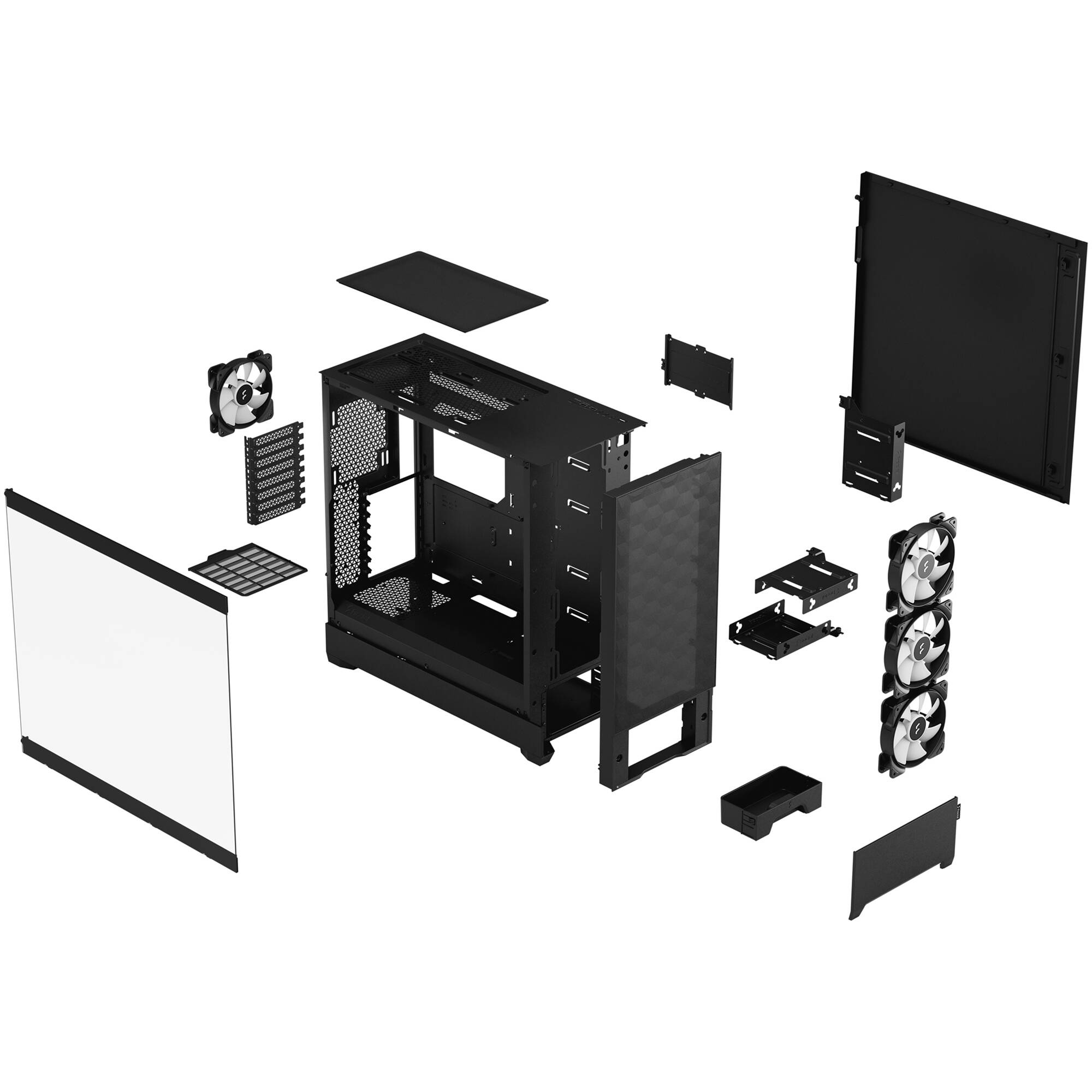 Fractal Design Pop XL Air RGB Black TG full-tower PC case with mesh front and tempered glass side panel — view 12