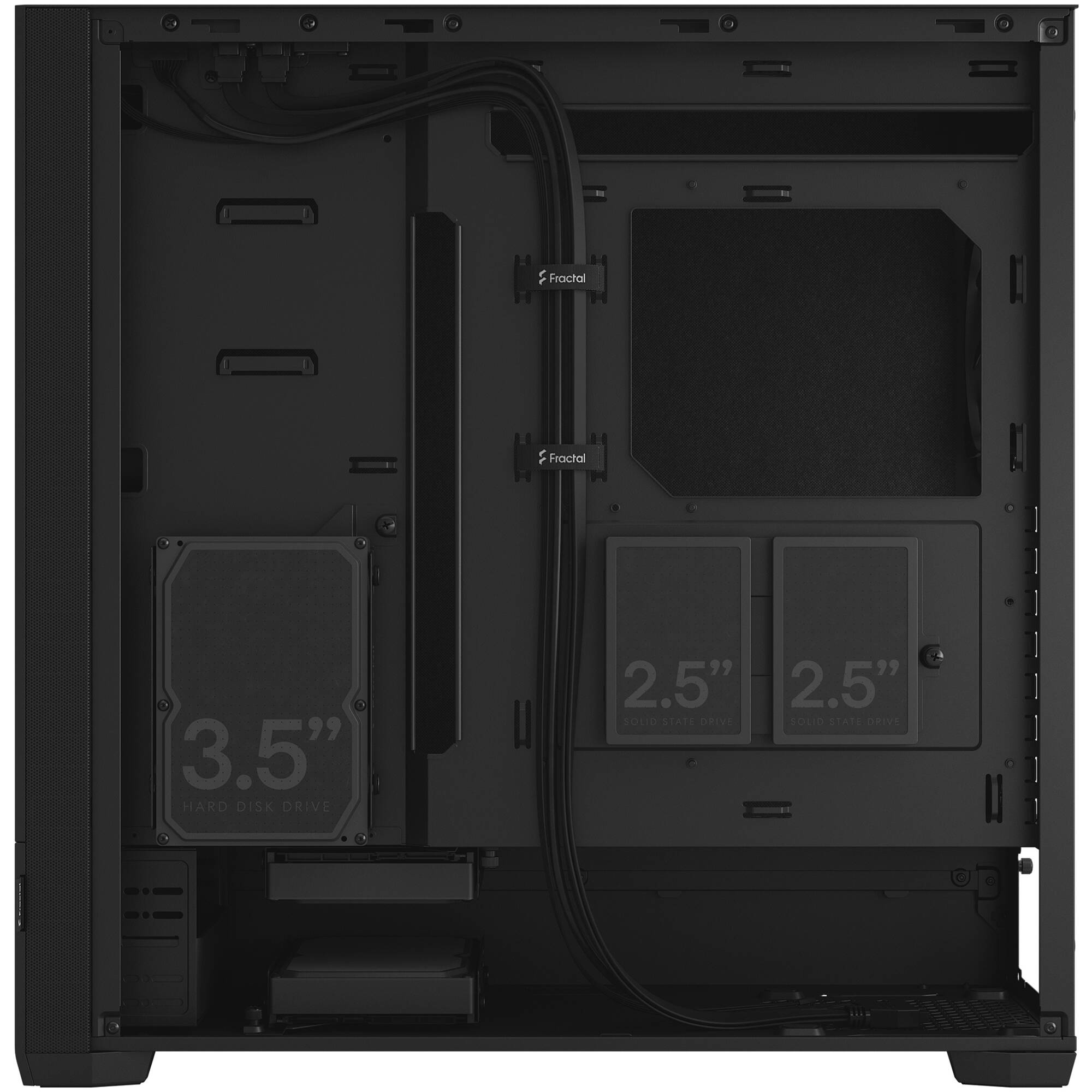 Fractal Design Pop XL Silent Black Solid full-tower PC case with solid black side panel — view 11
