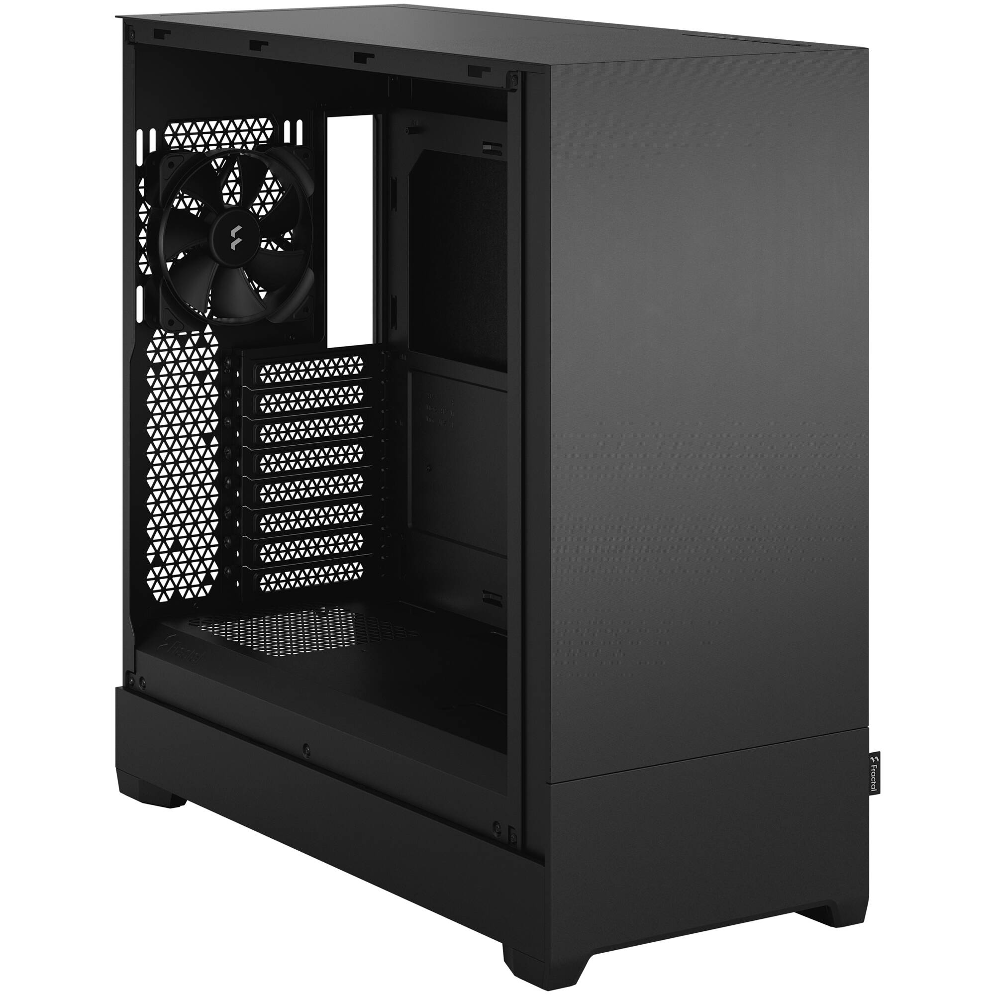 Fractal Design Pop XL Silent Black Solid full-tower PC case with solid black side panel — view 3