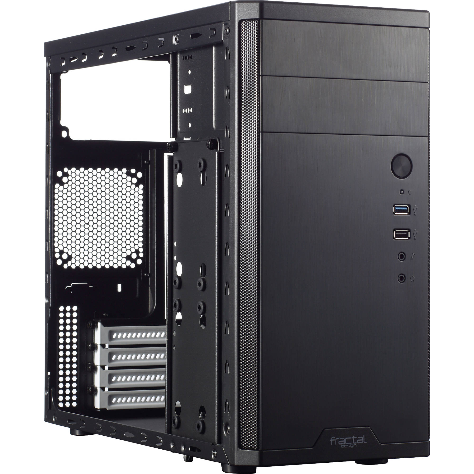Fractal Design Core 1100 USB3.0 Black mini tower mATX case with front dust filters — view 8