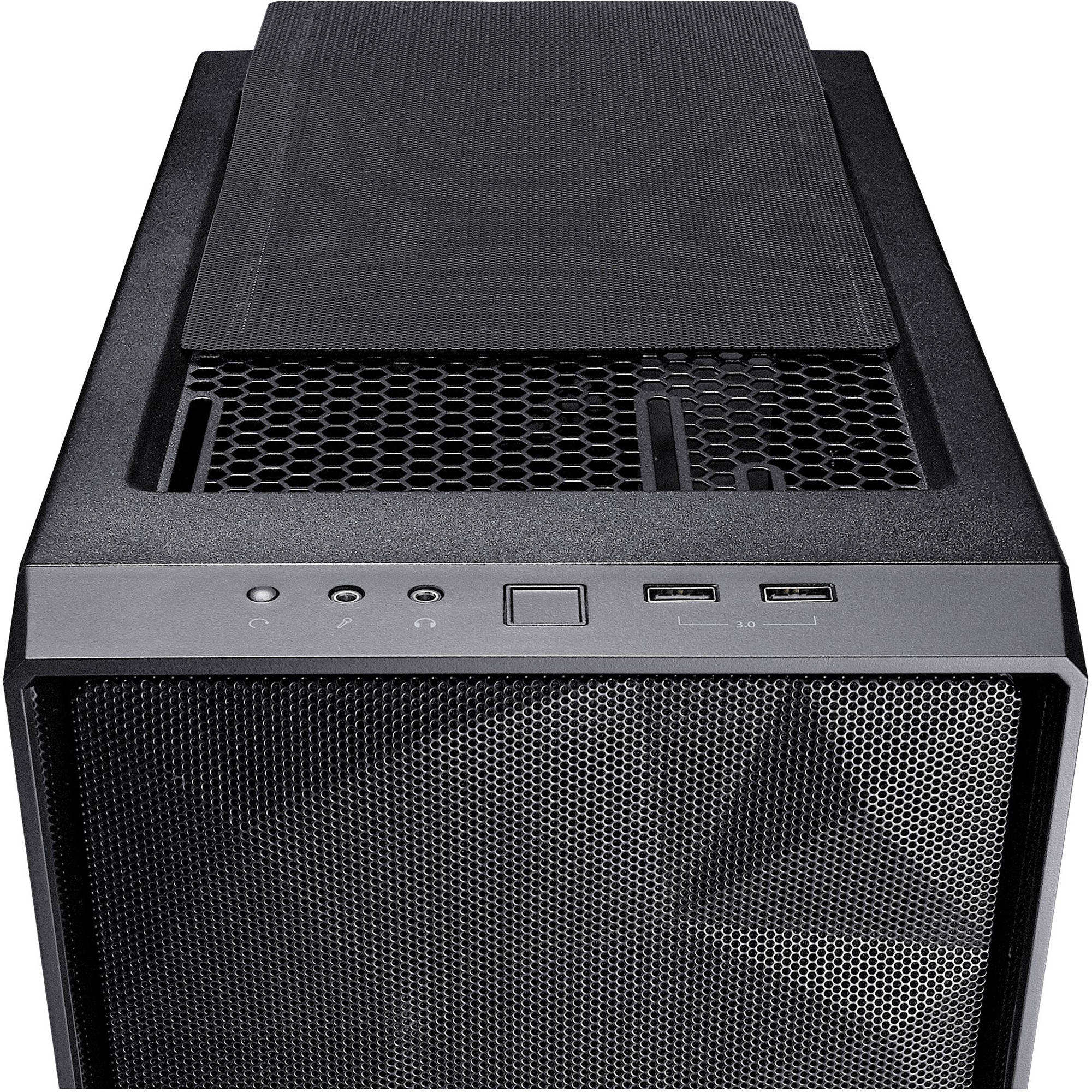 Fractal Design Meshify C ATX TG black mid-tower PC case with mesh front and tinted tempered glass side panel — view 10