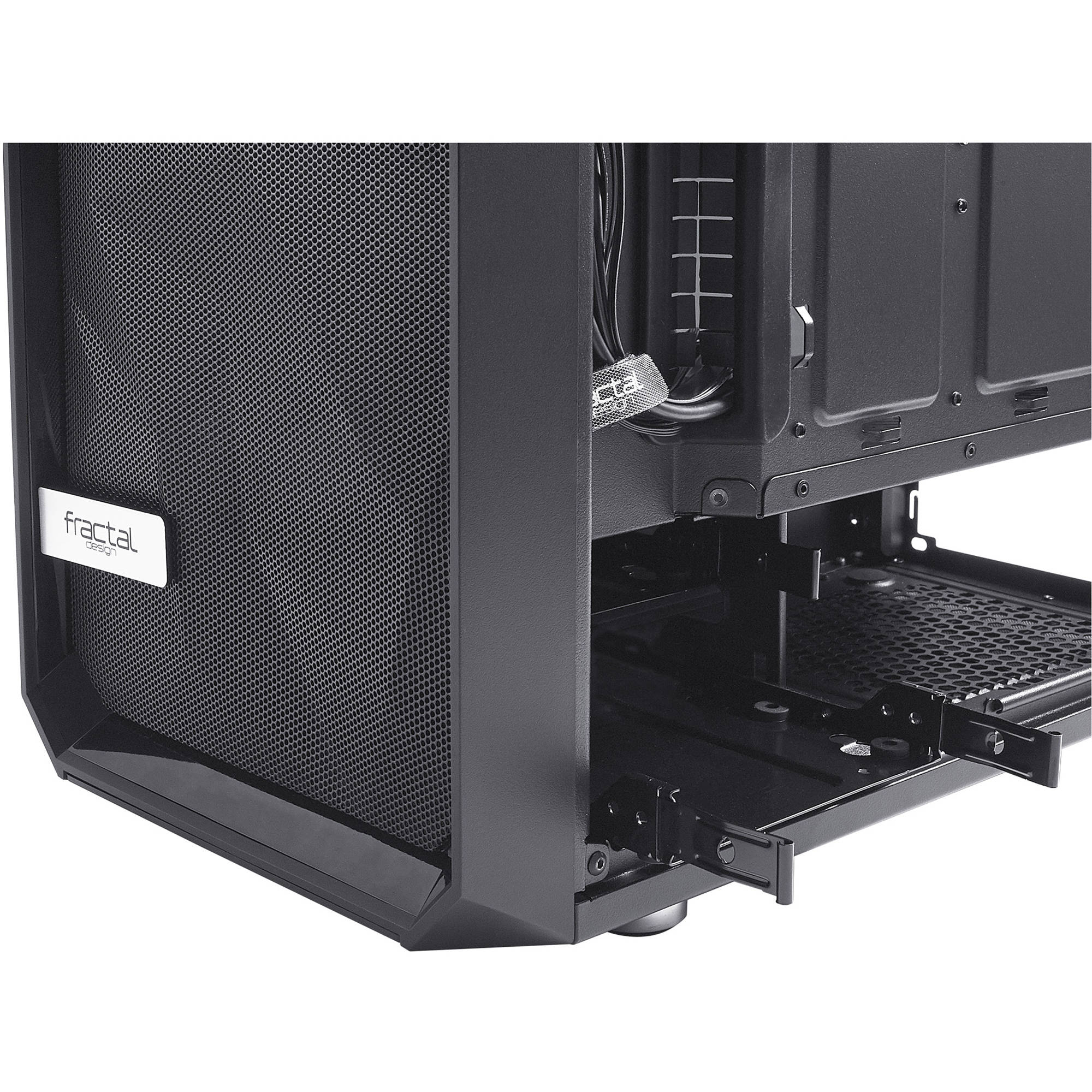 Fractal Design Meshify C ATX TG black mid-tower PC case with mesh front and tinted tempered glass side panel — view 13