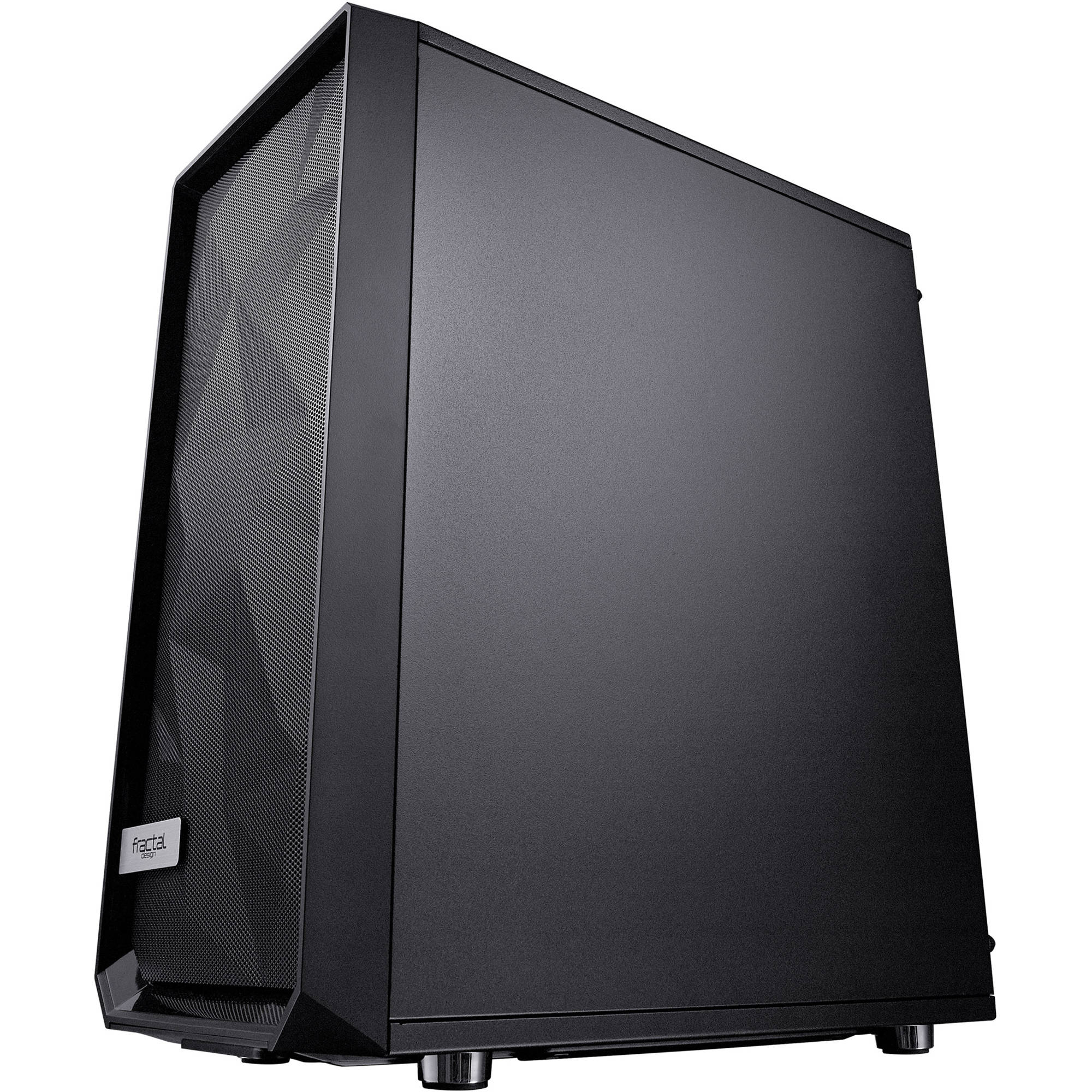 Fractal Design Meshify C ATX TG black mid-tower PC case with mesh front and tinted tempered glass side panel — view 2