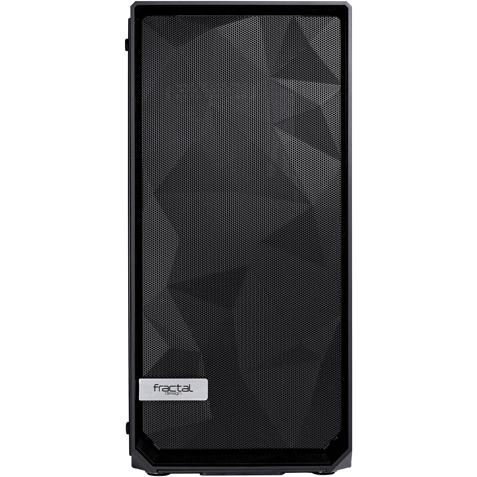 Fractal Design Meshify C ATX TG black mid-tower PC case with mesh front and tinted tempered glass side panel — view 3