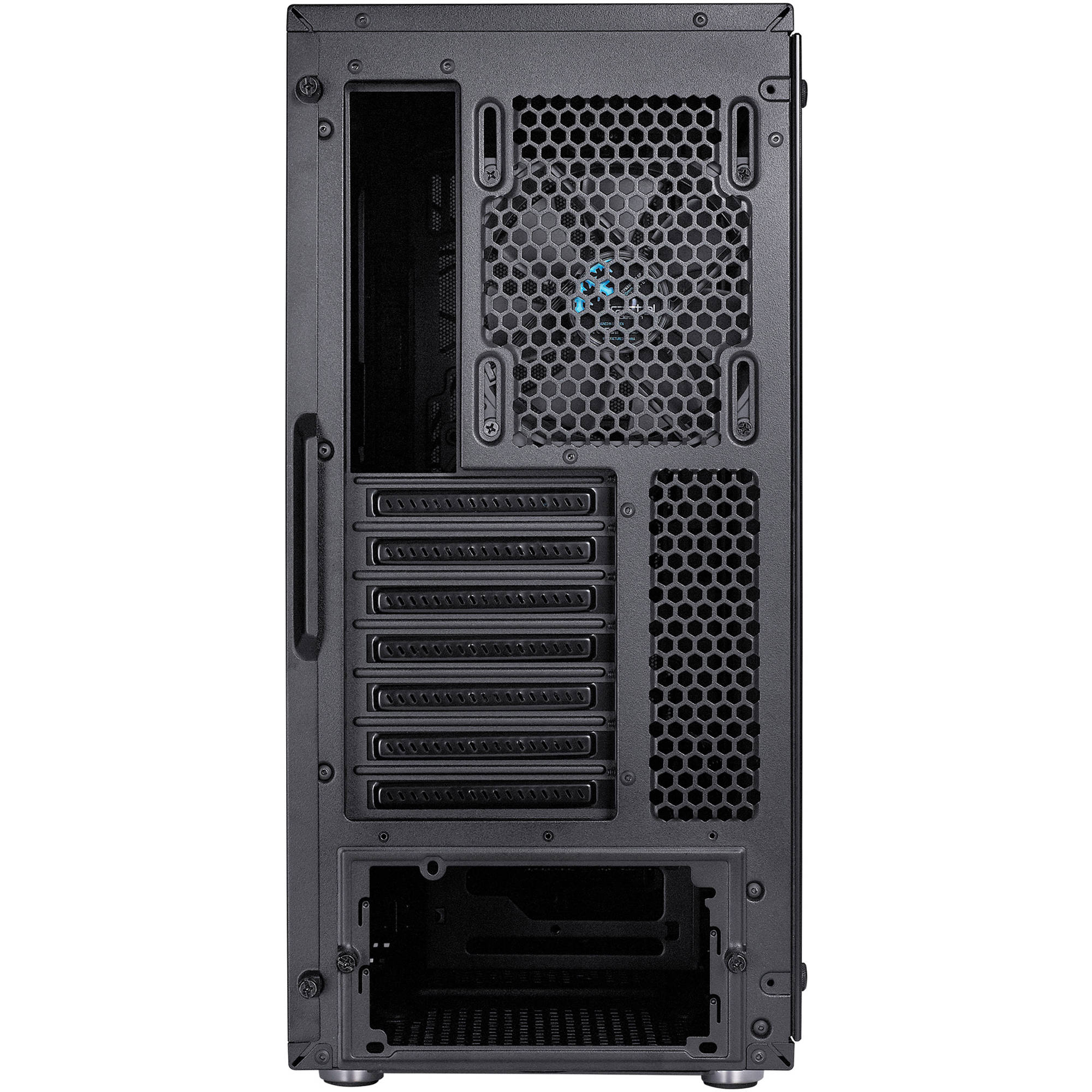 Fractal Design Meshify C ATX TG black mid-tower PC case with mesh front and tinted tempered glass side panel — view 4