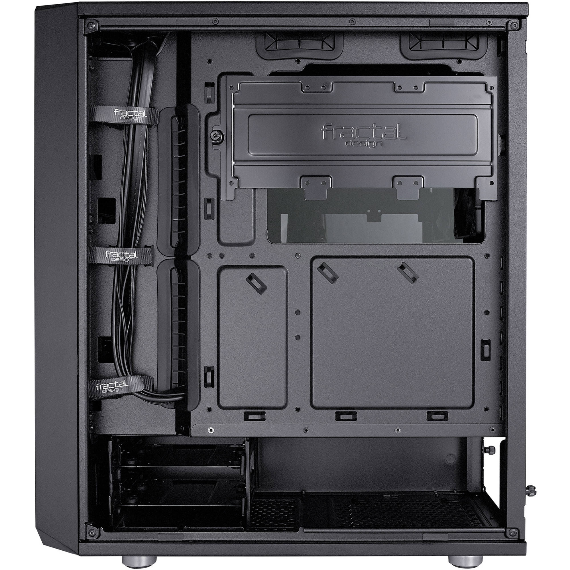 Fractal Design Meshify C ATX TG black mid-tower PC case with mesh front and tinted tempered glass side panel — view 7