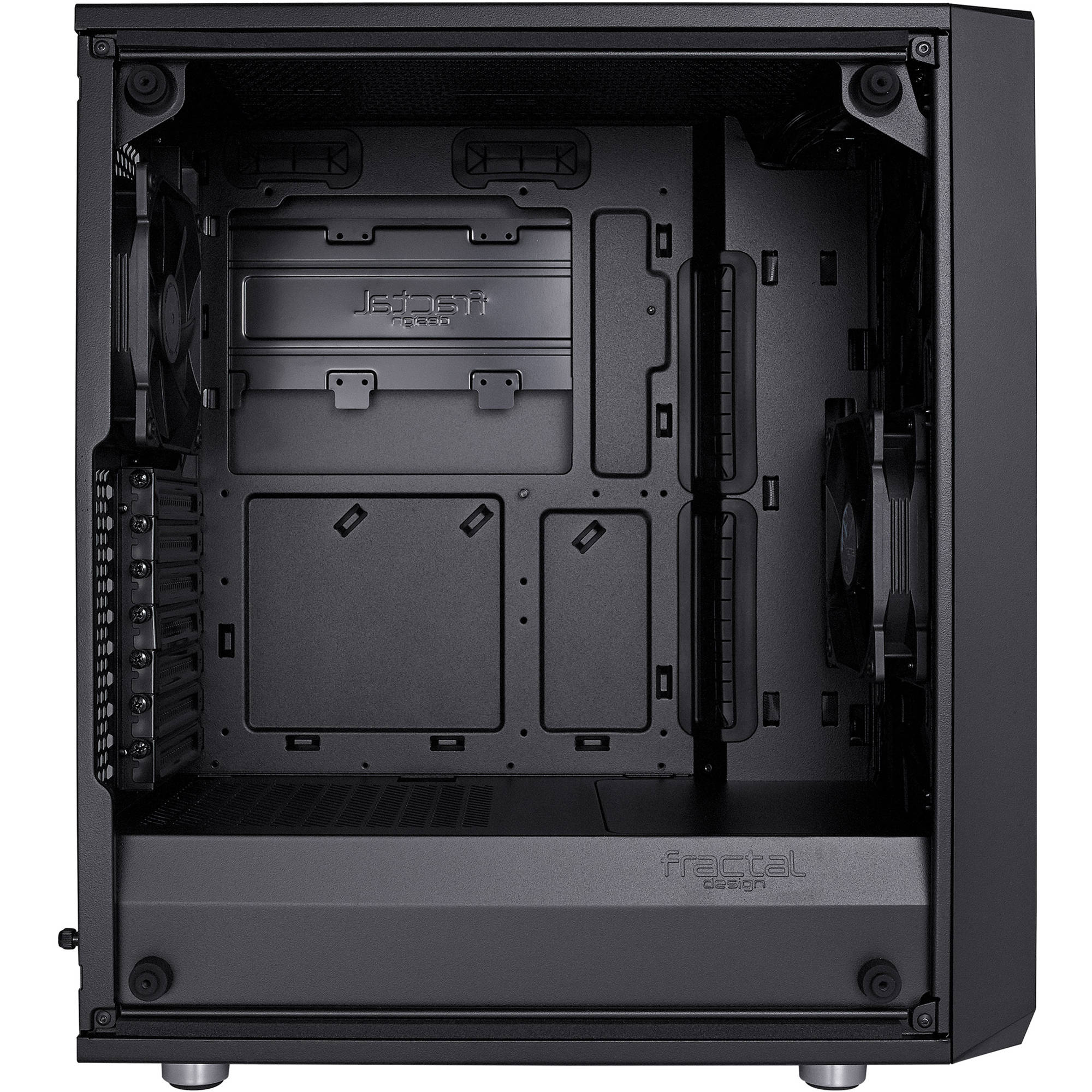 Fractal Design Meshify C ATX TG black mid-tower PC case with mesh front and tinted tempered glass side panel — view 8