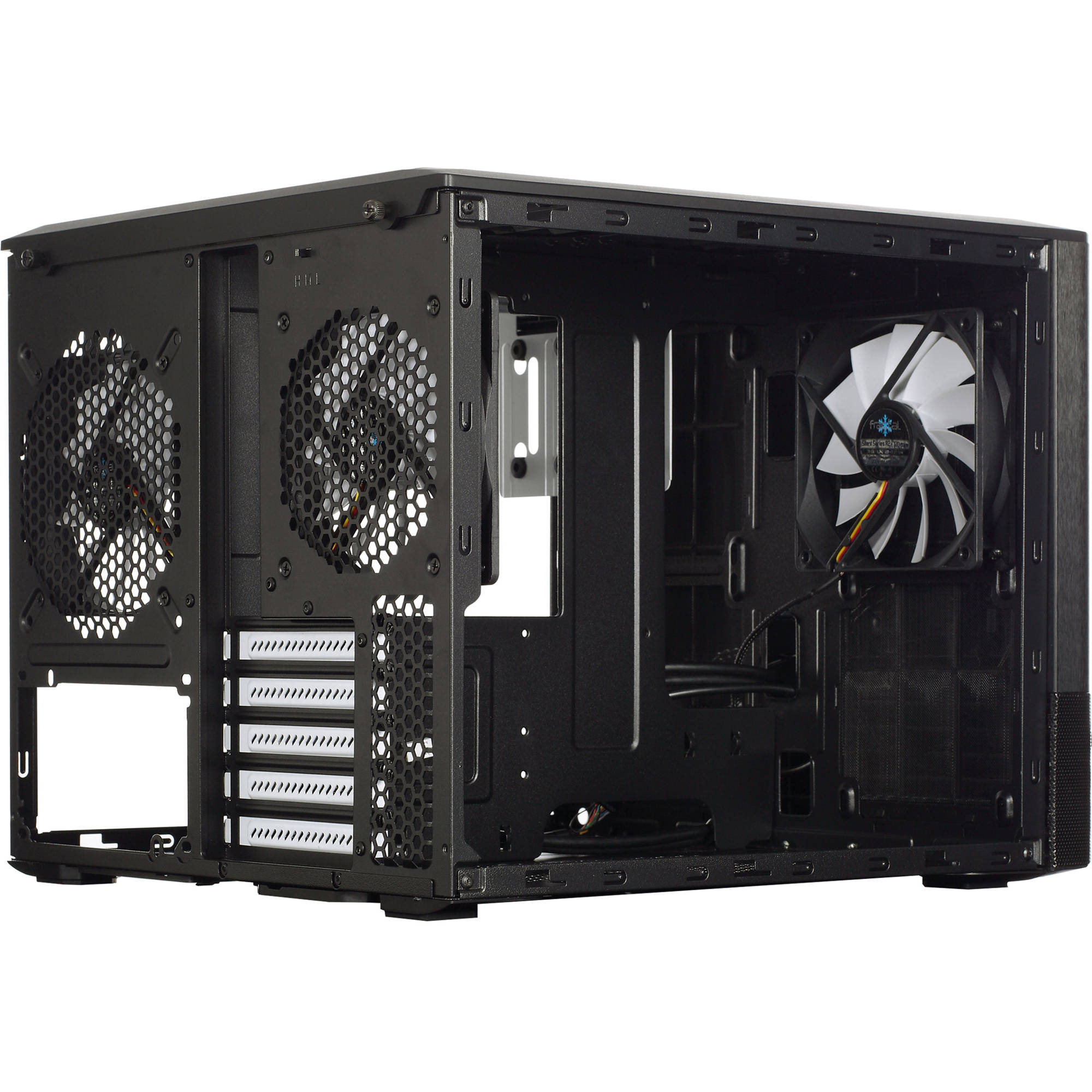 Fractal Design Node 804 black micro ATX cube case with clear side panel — view 4