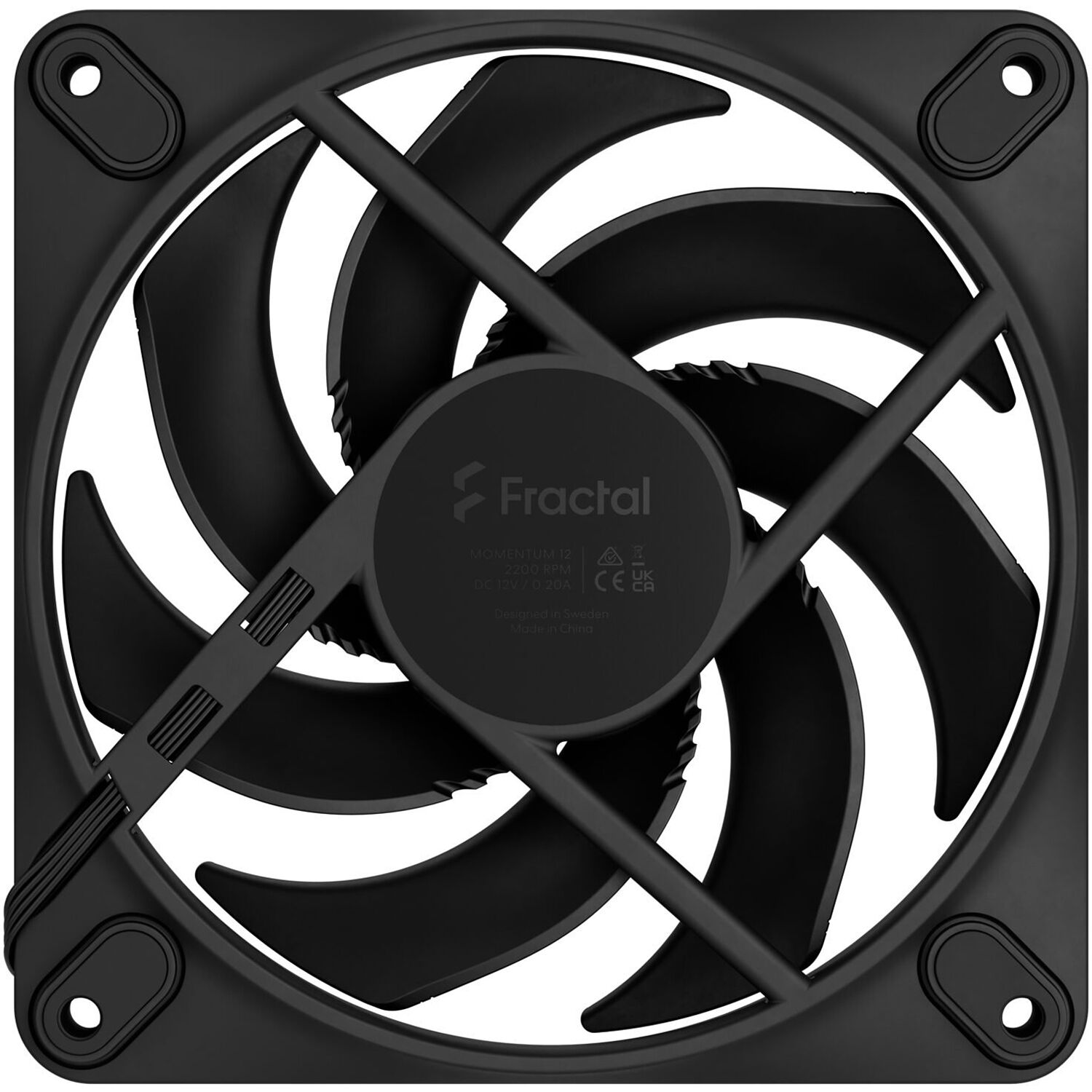 Fractal Design Momentum 12 PWM Black 120 mm case fan — view 3