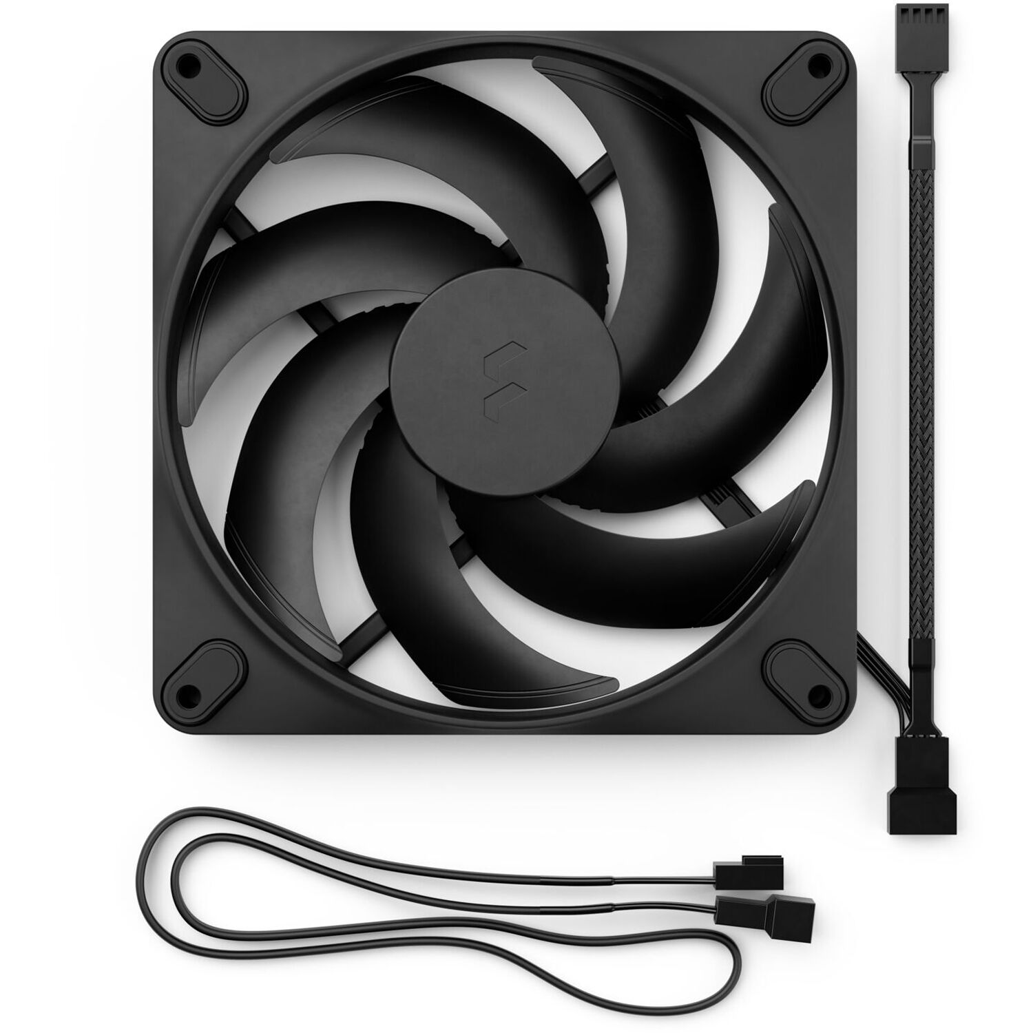Fractal Design Momentum 14 PWM Black 140 mm case fan with black frame and performance blade design — view 6