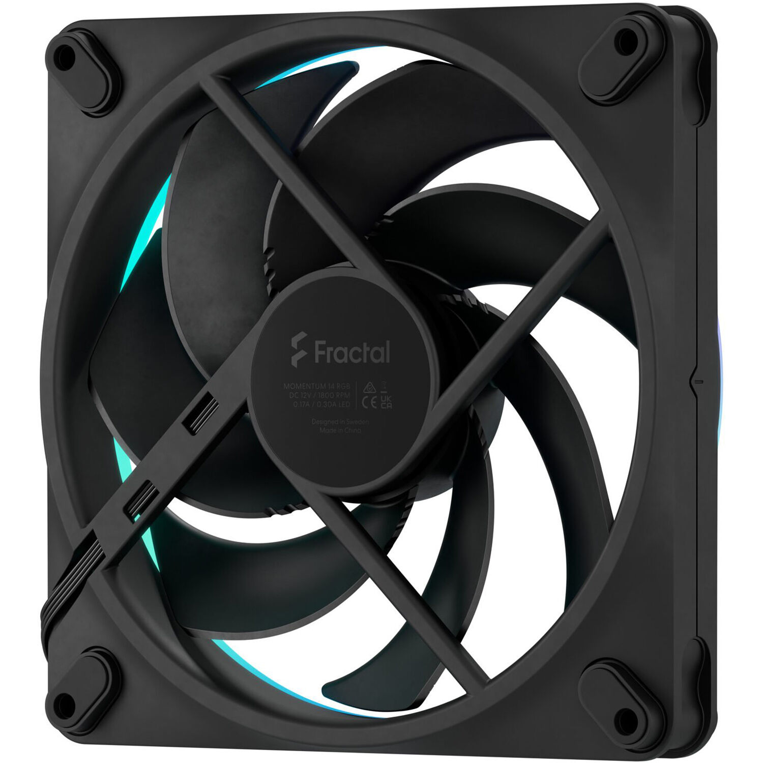 Fractal Design Momentum 14 RGB PWM Black 140 mm case fan with RGB lighting — view 5