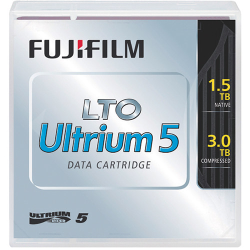 Fujifilm LTO Ultrium 5 data cartridge with protective case for backup and archive storage — view 3