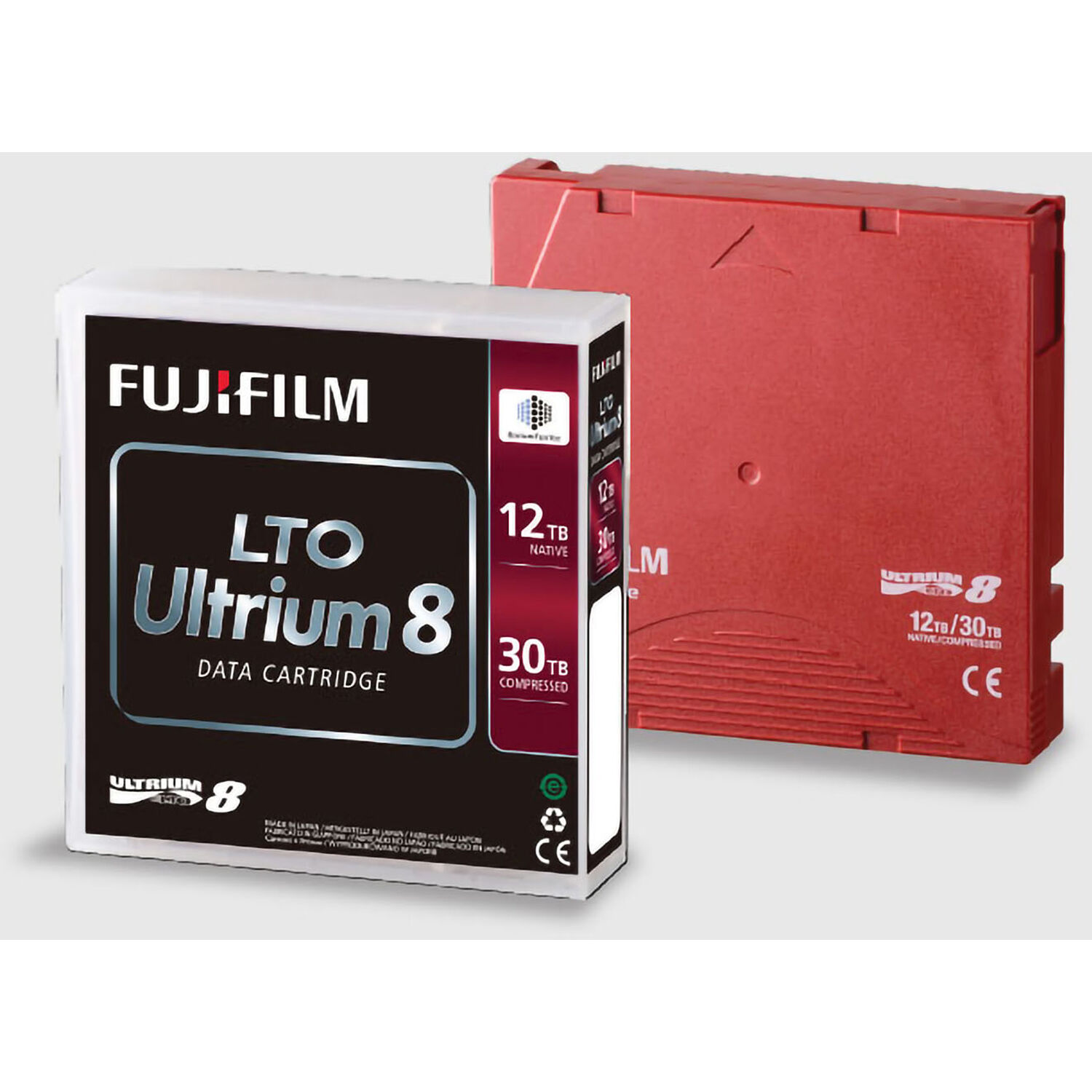 FUJIFILM LTO Ultrium 8 data cartridge with case, 12 TB native capacity and 30 TB compressed capacity — view 3