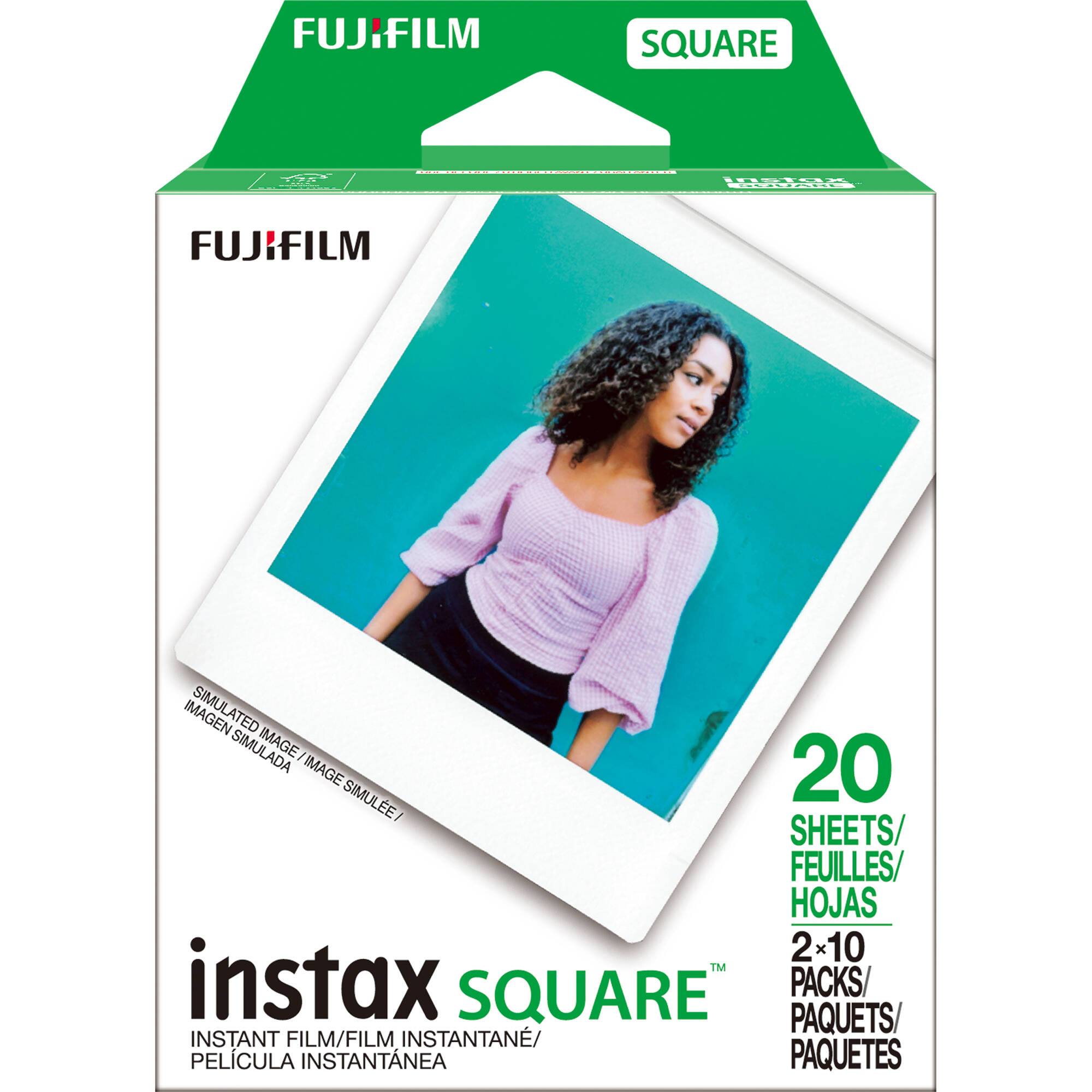 FUJIFILM Instax Square Film 20 exposure pack for Square SQ6 cameras and SP2 printers — view 2