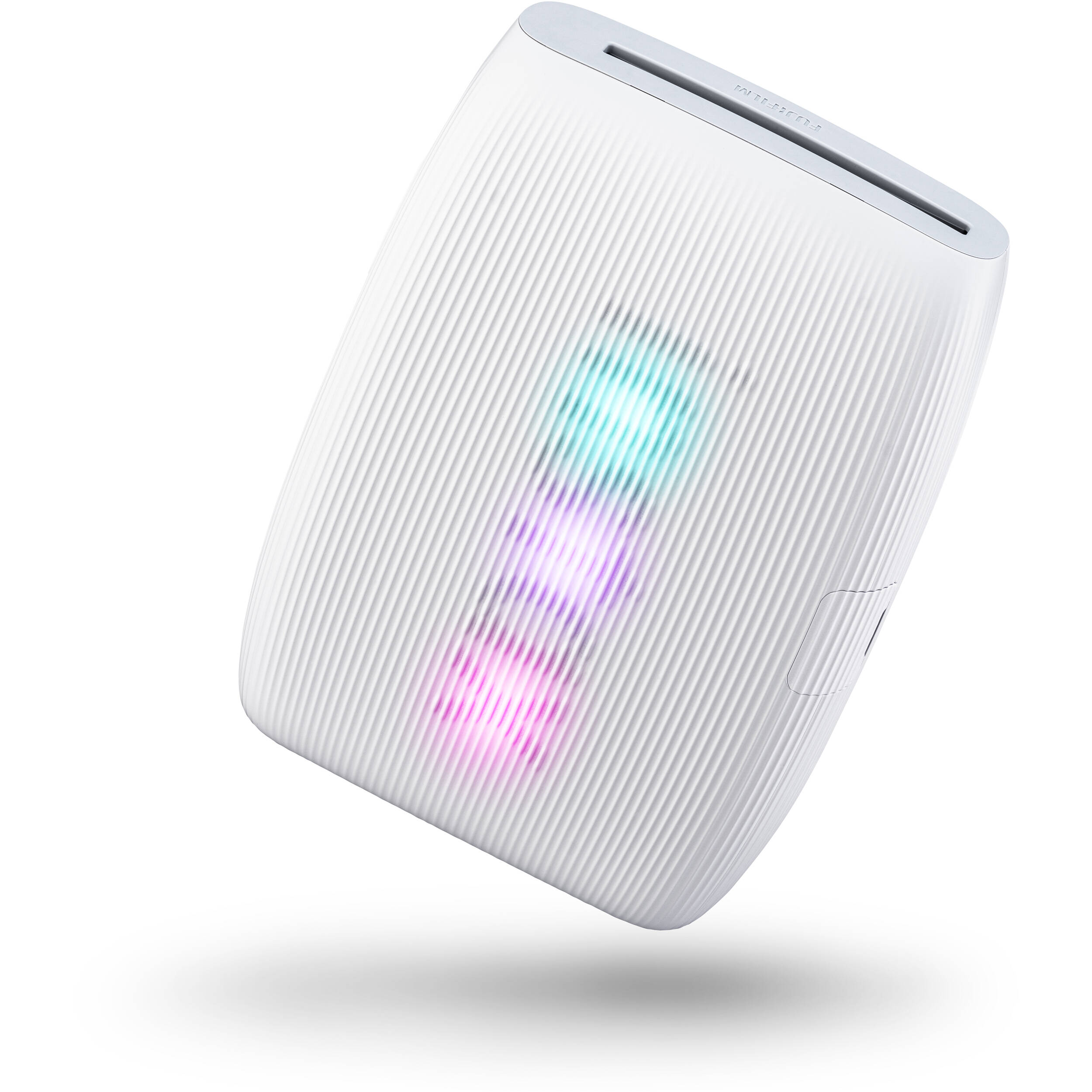 FUJIFILM Instax Link 3 Clay White smartphone printer producing pocket-sized color photo — view 11
