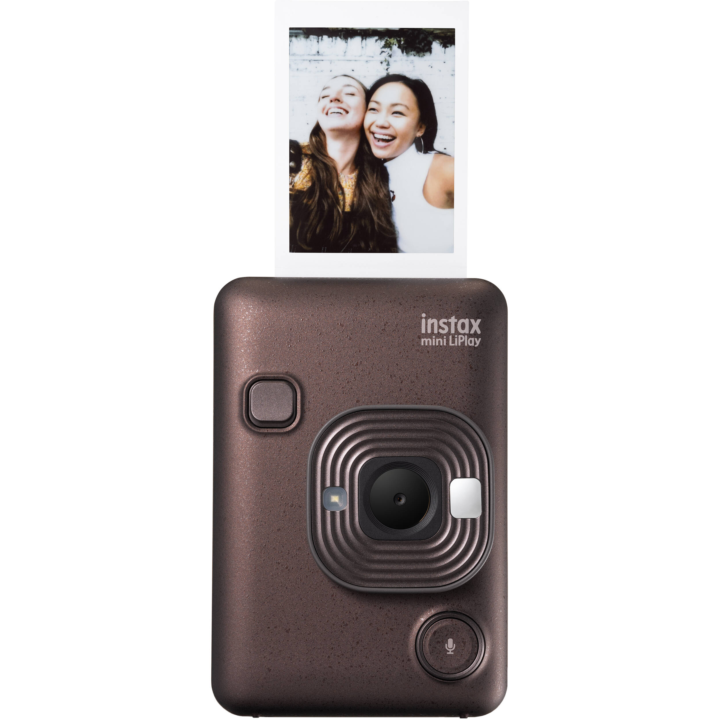 Instax LiPlay Bronze Hybrid Camera Printer in Deep Bronze, compact hybrid instant camera and printer — view 2