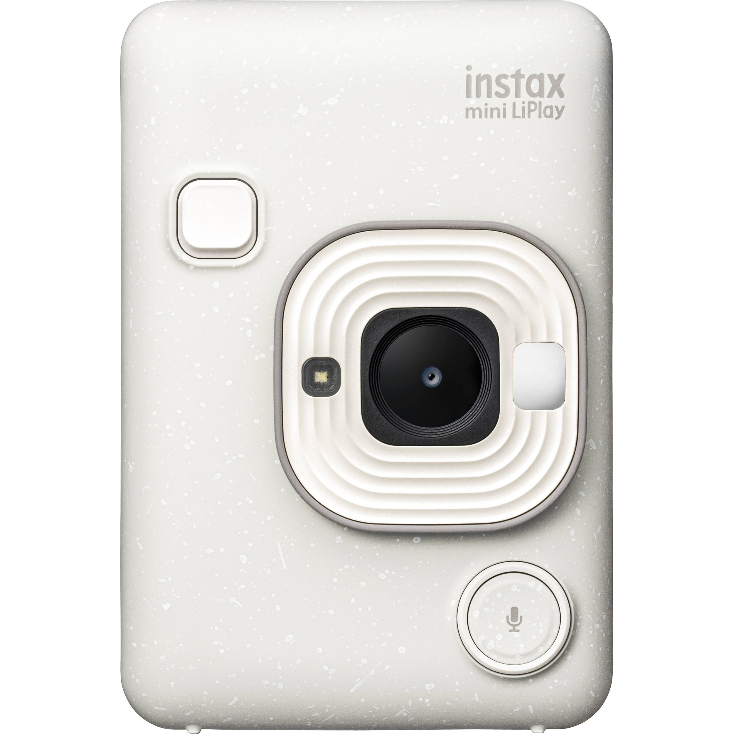 Instax LiPlay Misty White hybrid instant camera printer with compact portable design — view 4