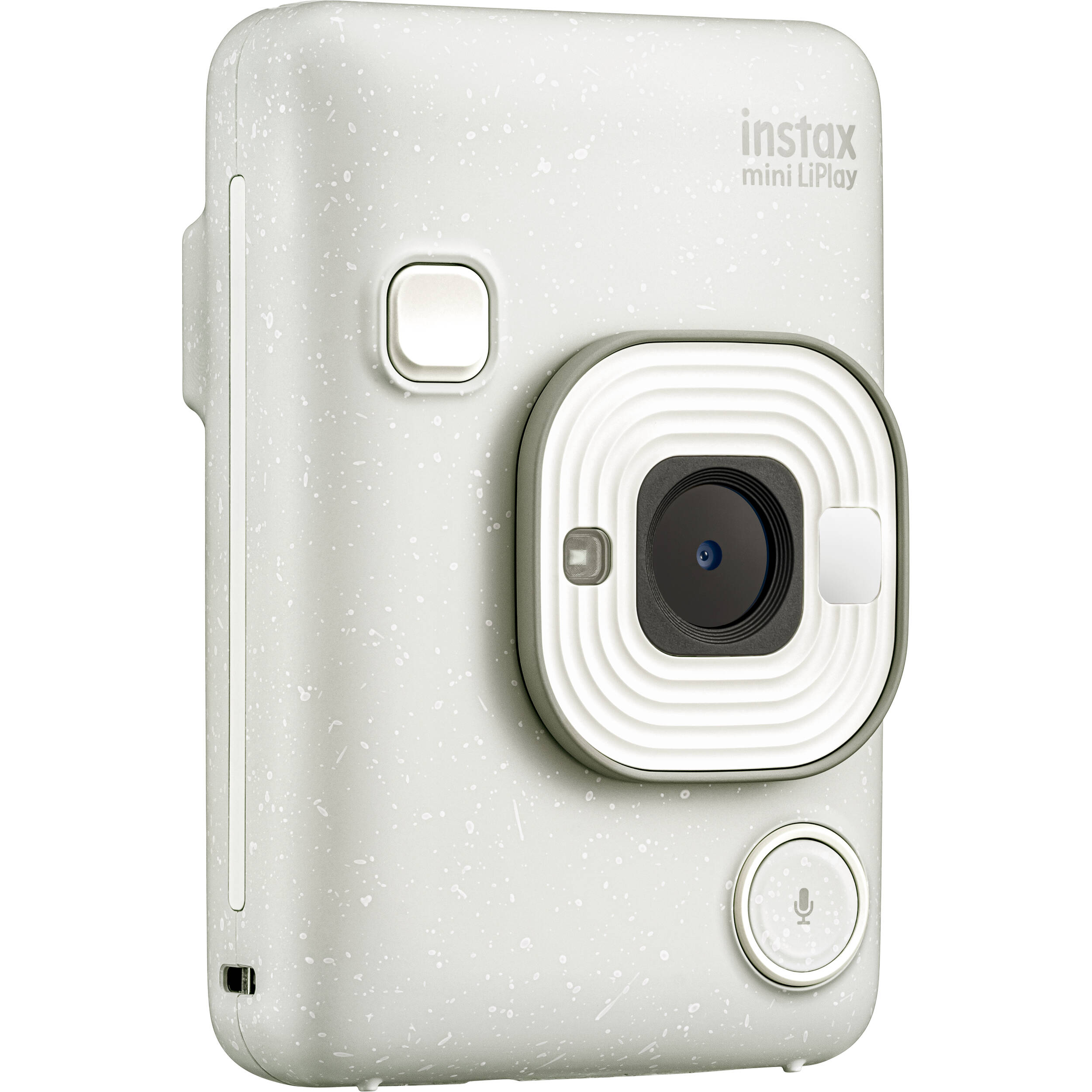 Instax LiPlay Misty White hybrid instant camera printer with compact portable design — view 5