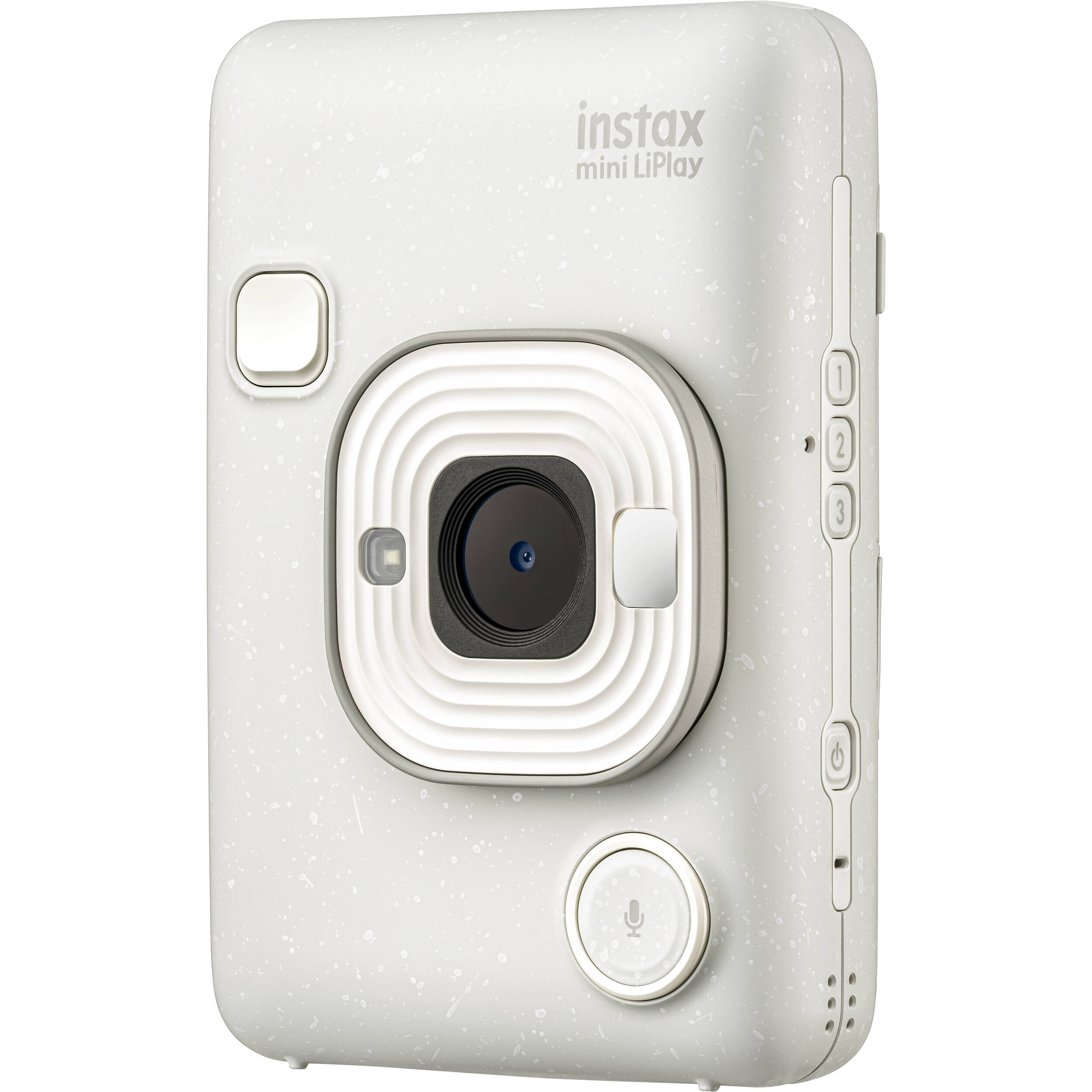 Instax LiPlay Misty White hybrid instant camera printer with compact portable design — view 6