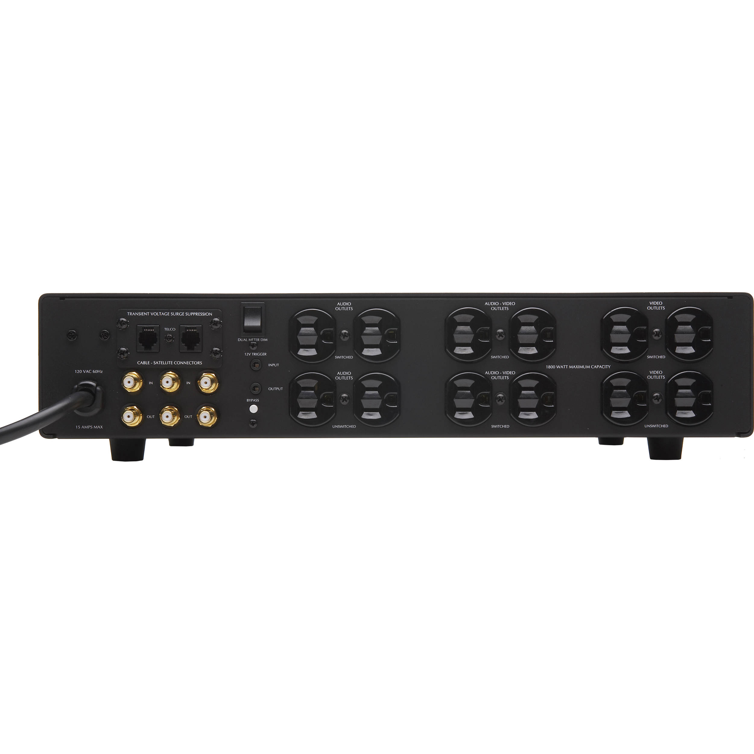 Furman ELITE-15 DM I power conditioner for home theater rack power filtering and surge protection — view 3