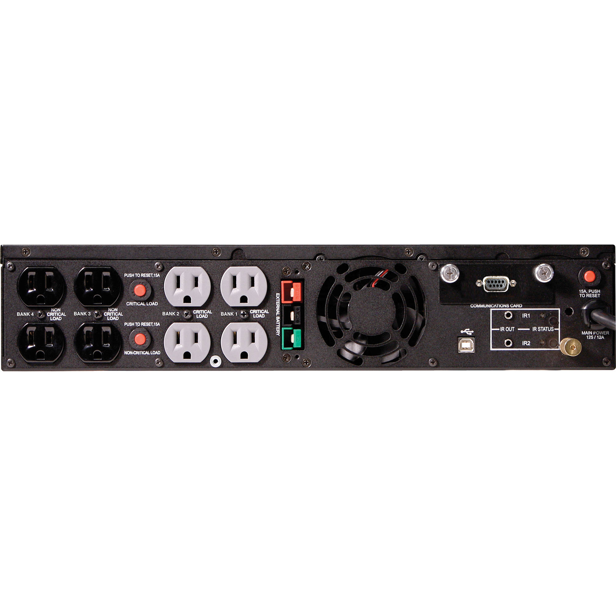 Furman F1500-UPS 1500 VA 2 RU rack mount UPS for audio video systems — view 3