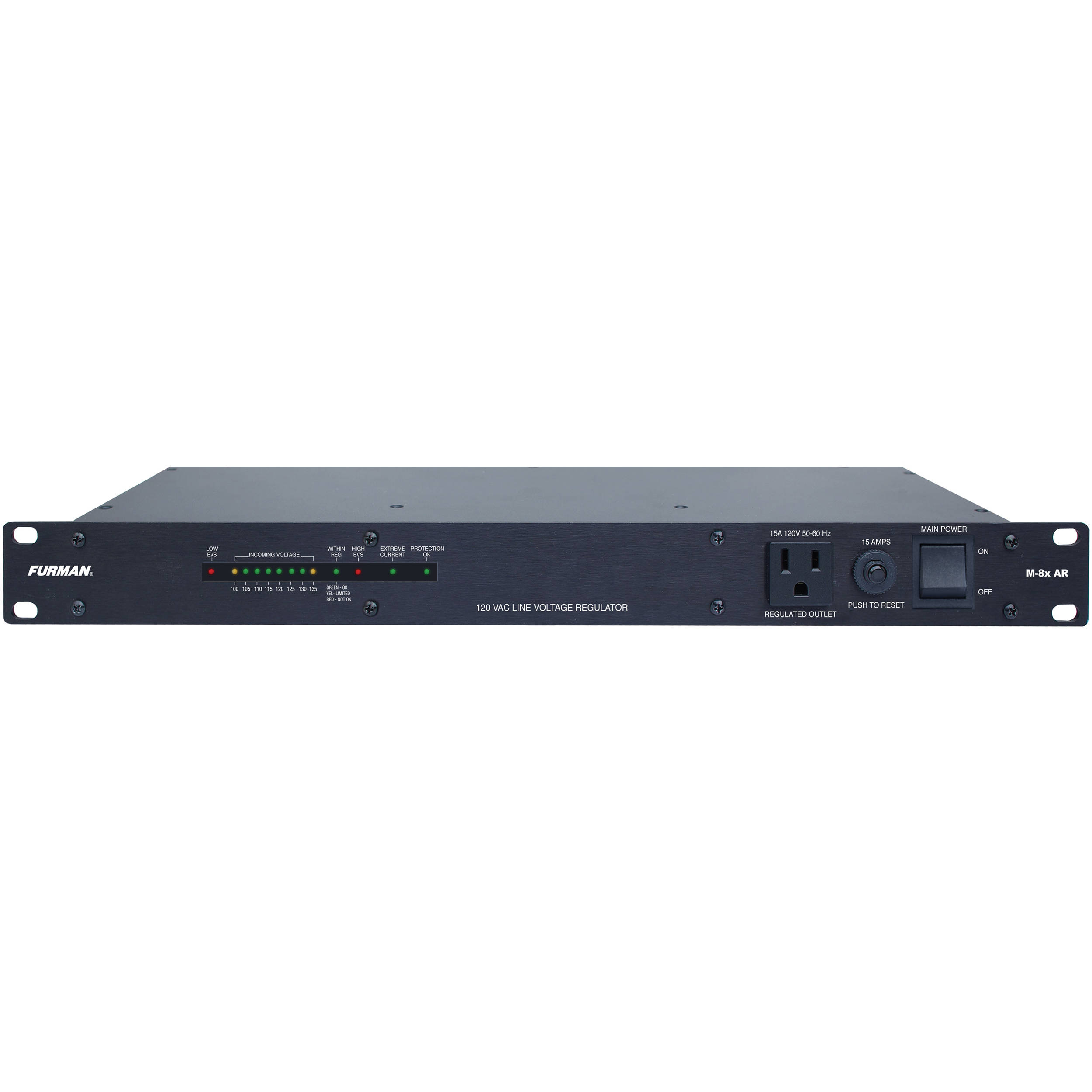 Furman M-8x AR Voltage Regulator | Merit Series, Rack Mount, 120 V