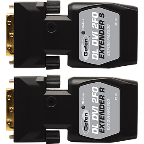 GEFEN EXT-DVI-FM2500 dual-link DVI fiber extender for long-distance WQXGA display links — view 2