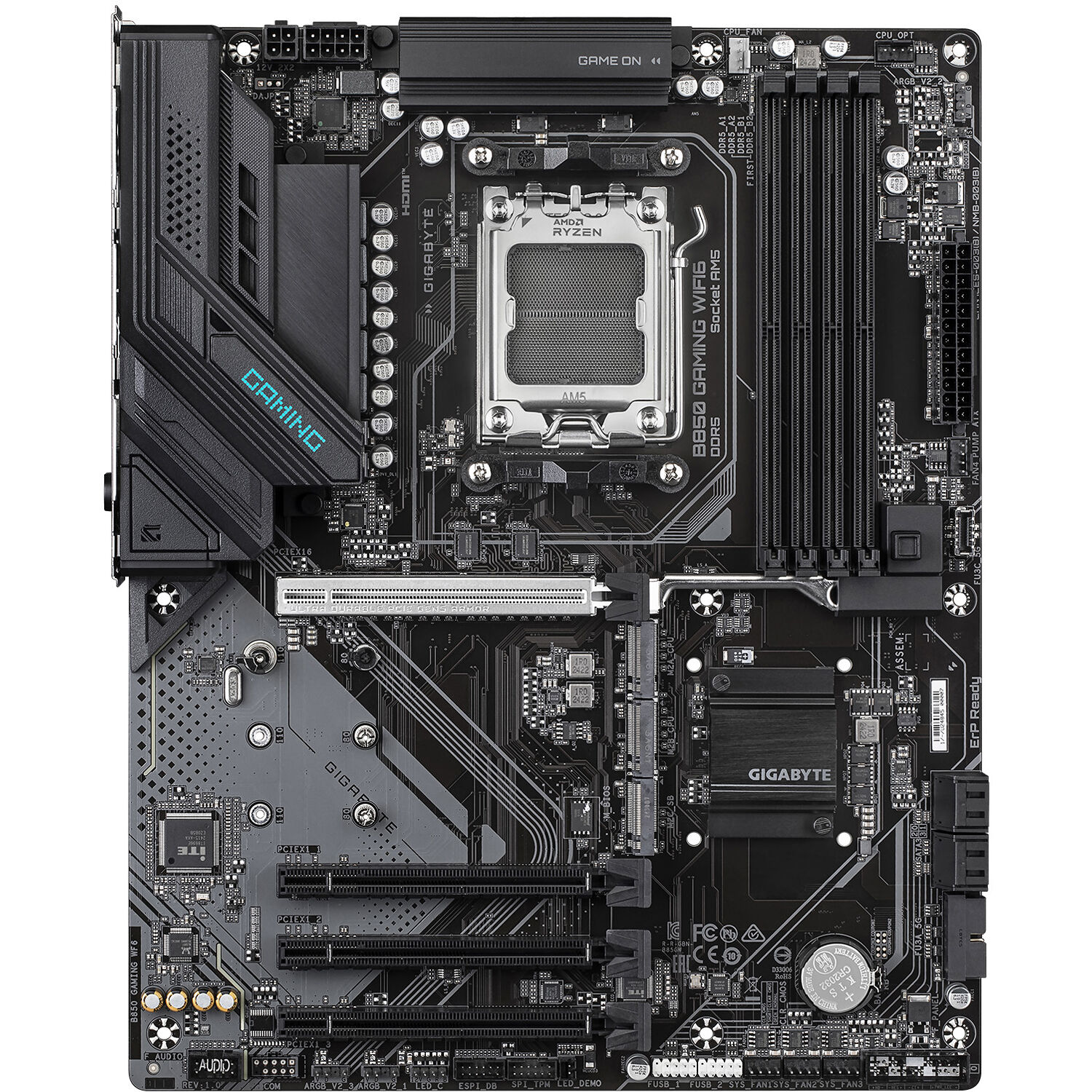 GIGABYTE B850 GAMING WIFI6 ATX motherboard with Wi‑Fi 6 support — view 2