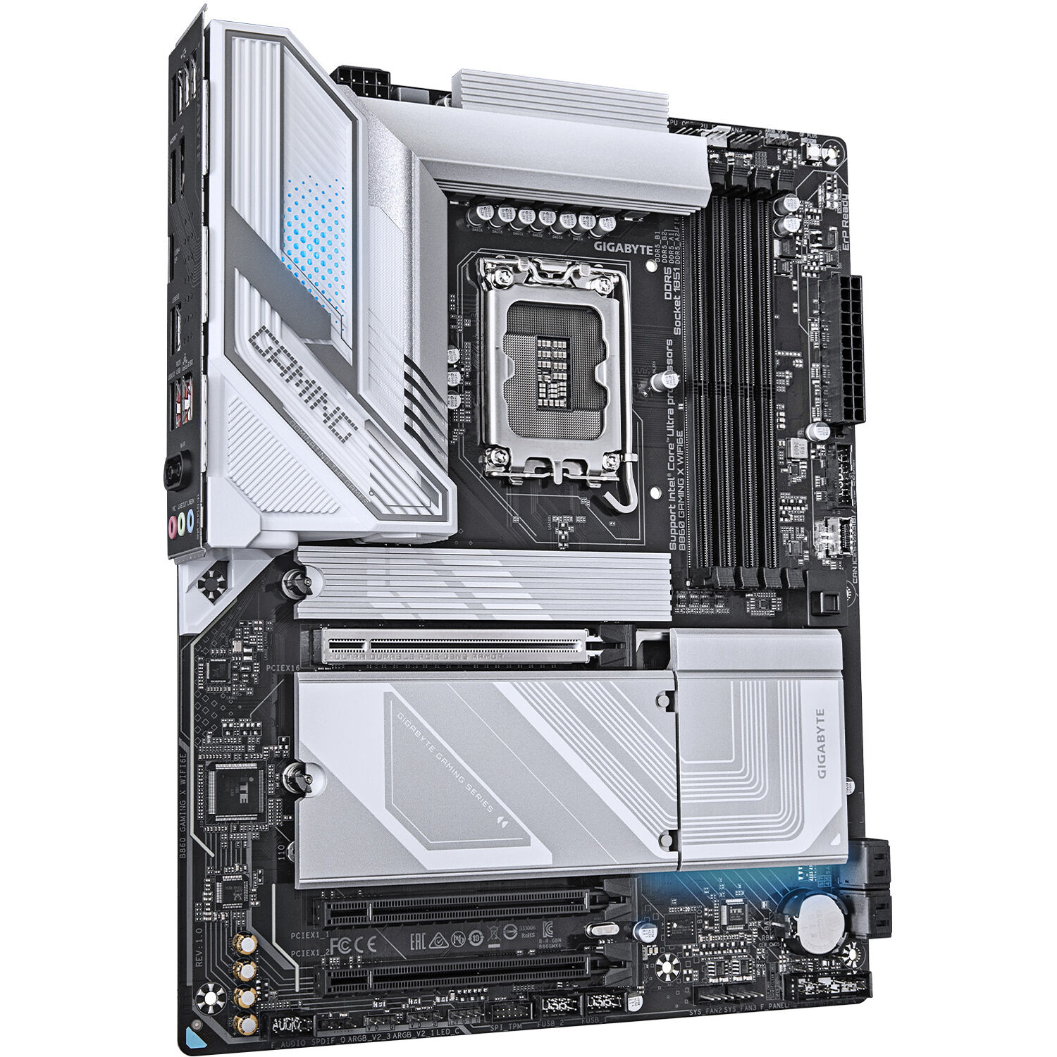 GIGABYTE B860 GAMING X WIFI6E ATX motherboard with Wi‑Fi 6E support — view 3