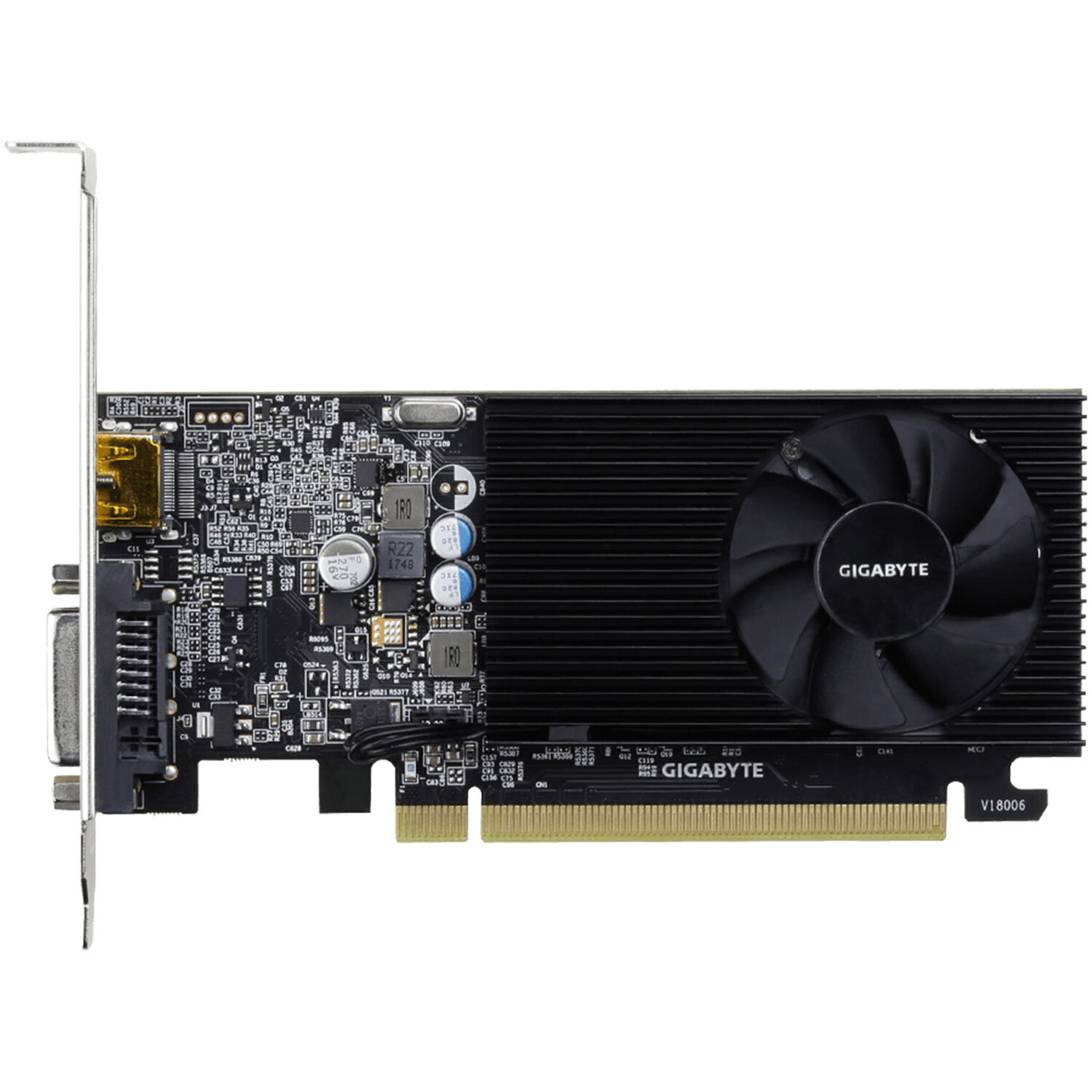 GIGABYTE GV-N1030D4-2GL low-profile graphics card with 2 GB GDDR4 memory — view 2