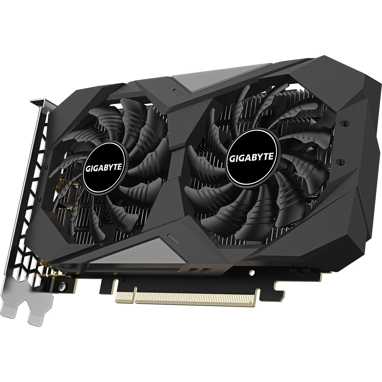 GIGABYTE GeForce RTX 3050 WINDFORCE OC V2 6G graphics card with dual-fan cooling — view 3