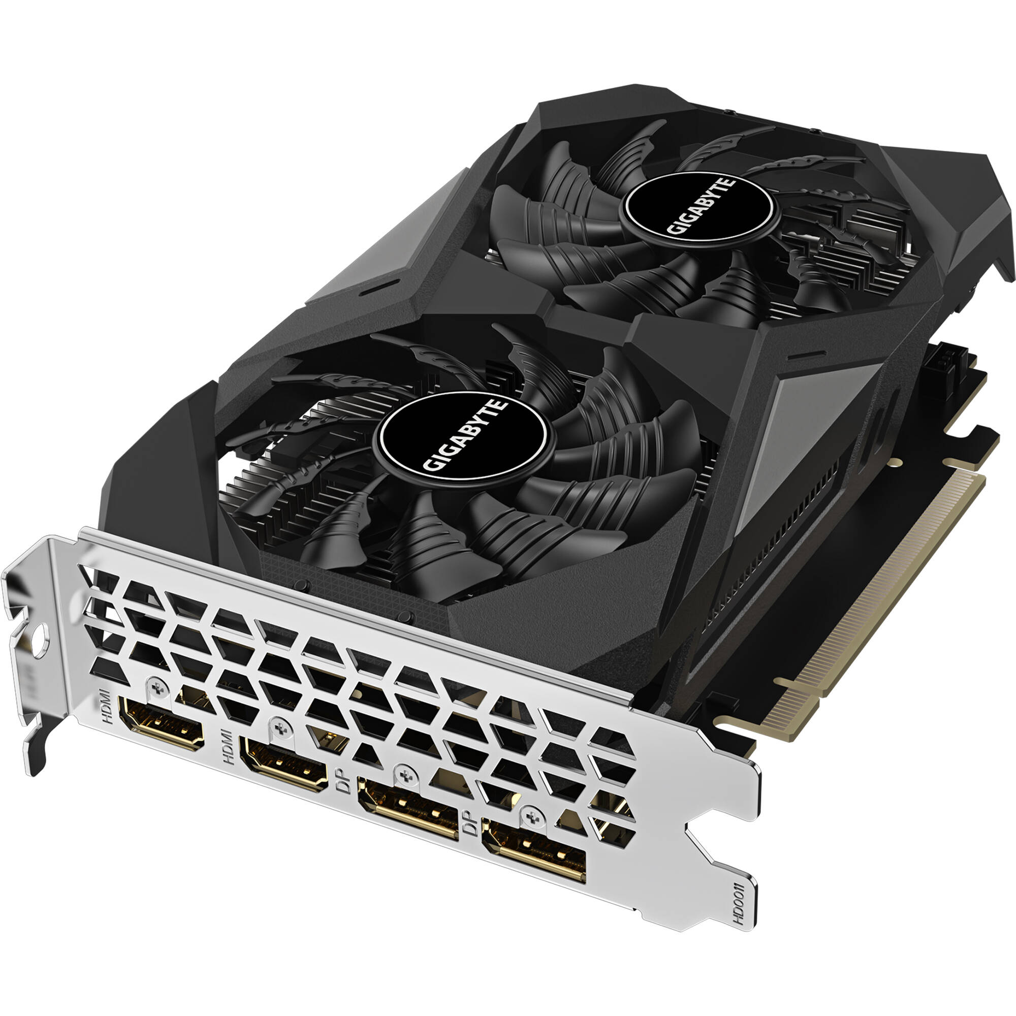 GIGABYTE GeForce RTX 3050 WINDFORCE OC V2 6G graphics card with dual-fan cooling — view 4