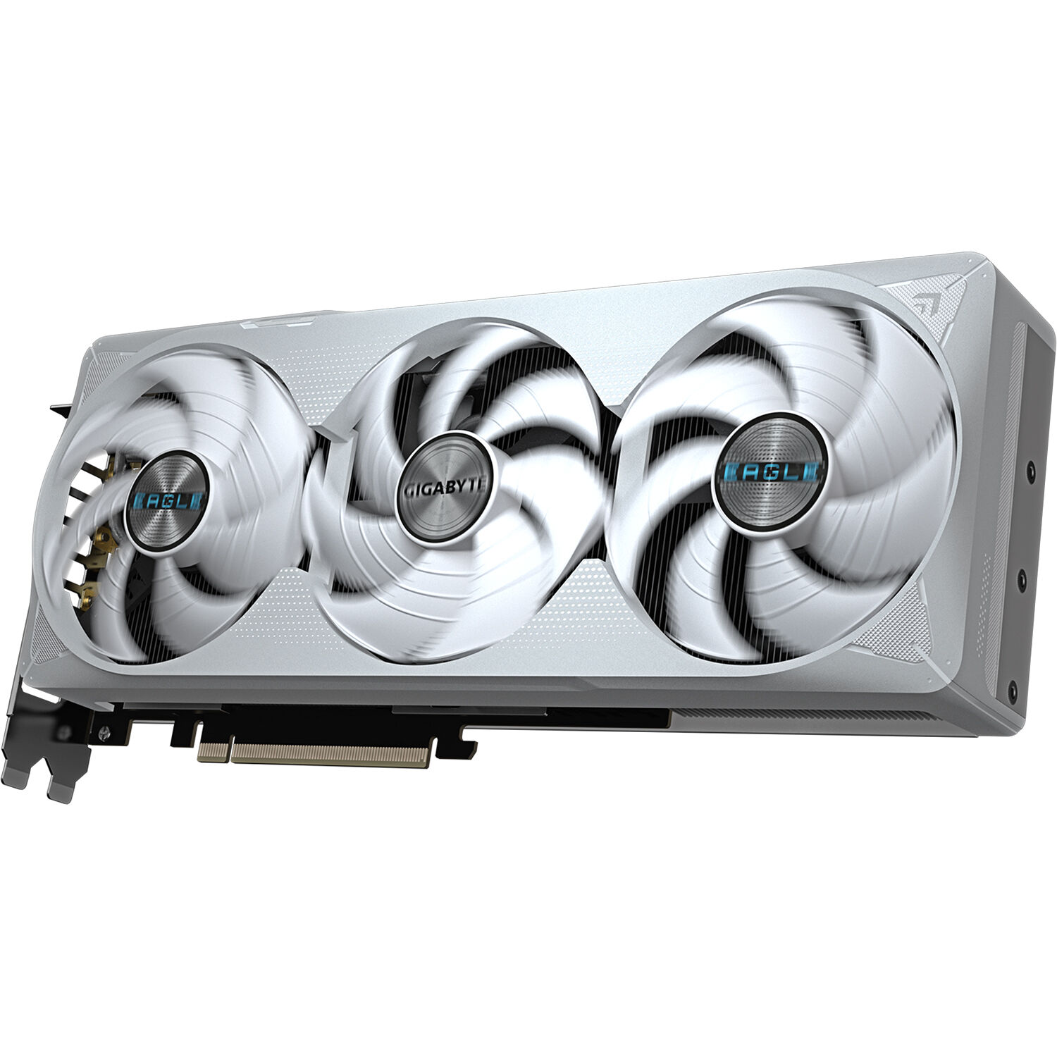 GIGABYTE GeForce RTX 5070 Ti EAGLE OC ICE 16G white graphics card for compact gaming PCs — view 4