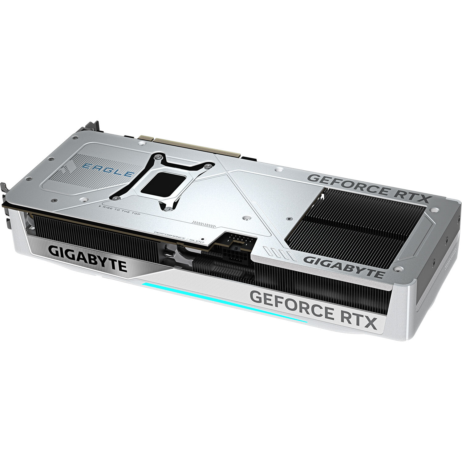 GIGABYTE GeForce RTX 5070 Ti EAGLE OC ICE 16G white graphics card for compact gaming PCs — view 7