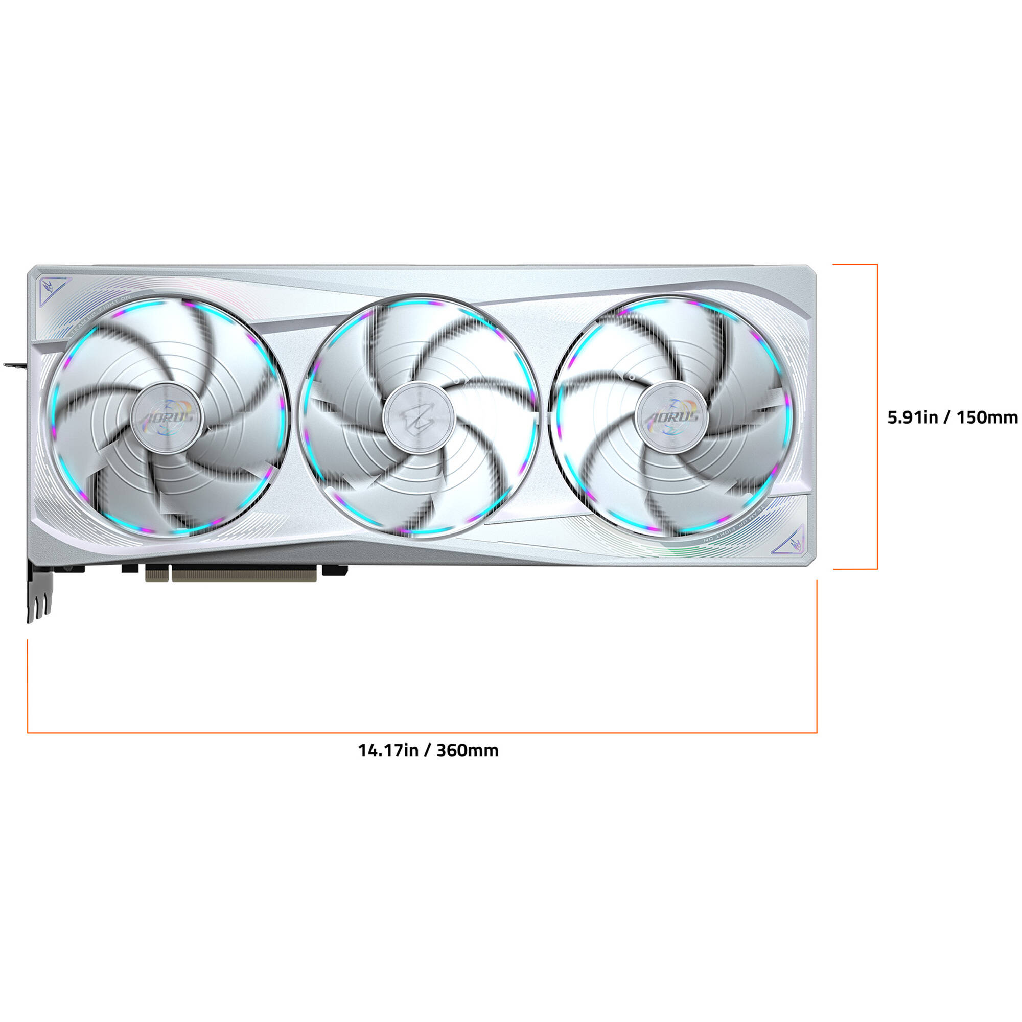 GIGABYTE AORUS GeForce RTX 5090 MASTER ICE 32G graphics card with premium Ice cooling design — view 10