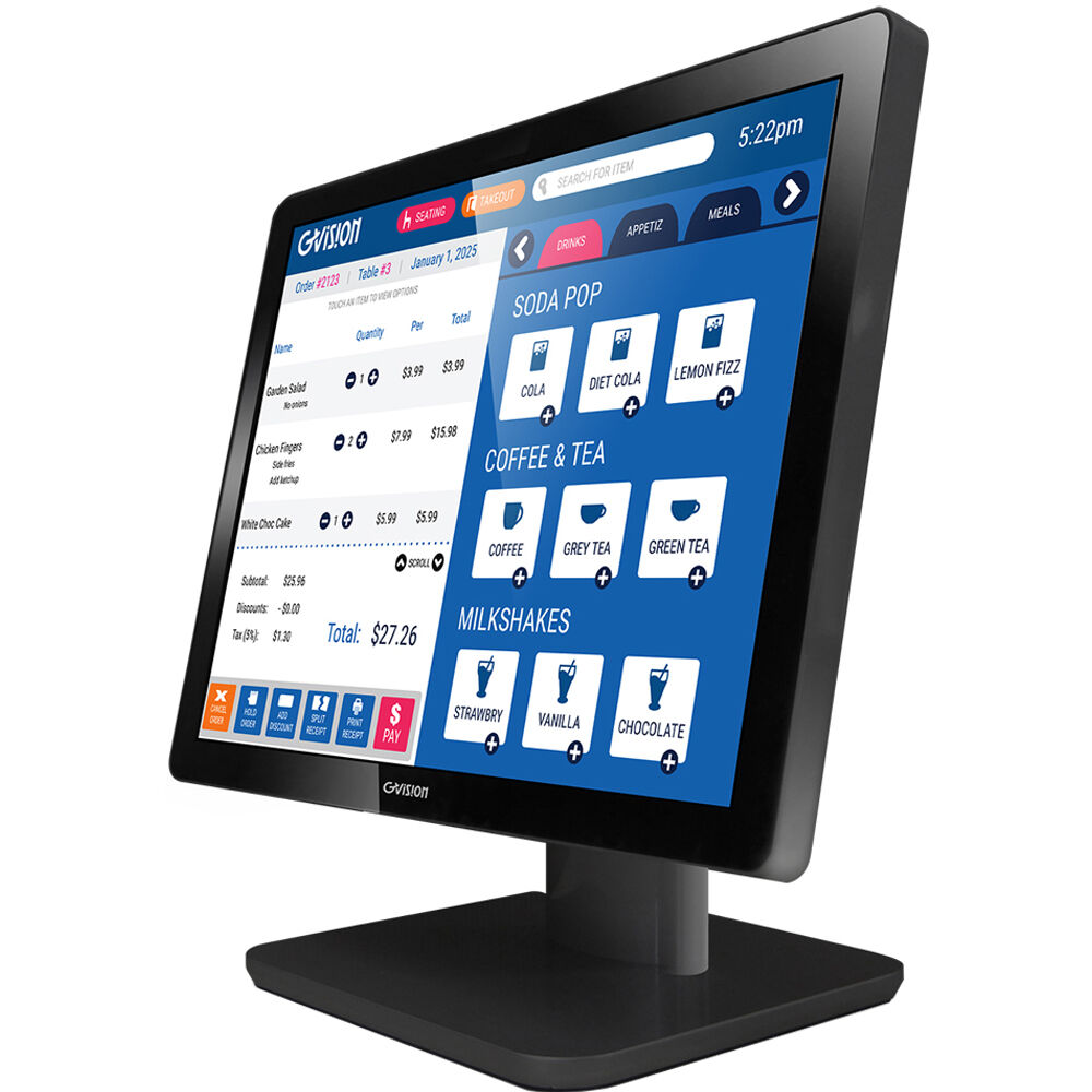 GVision 17-inch desktop projected capacitive touch monitor with HDMI and VGA ports — view 2