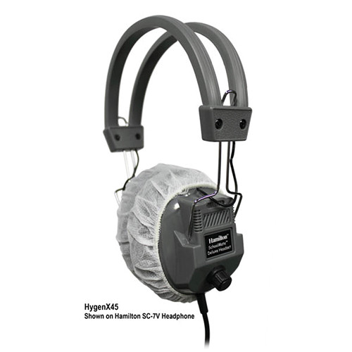 HamiltonBuhl HYGENX45 disposable hypoallergenic ear cushion covers for 4.5 inch deluxe-size headsets — view 2