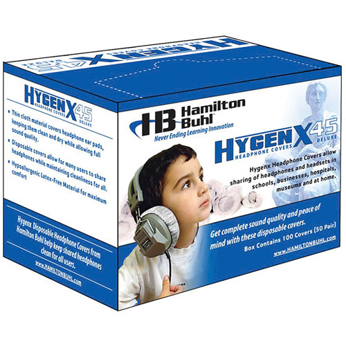 HamiltonBuhl HYGENX45 disposable hypoallergenic ear cushion covers for 4.5 inch deluxe-size headsets — view 3