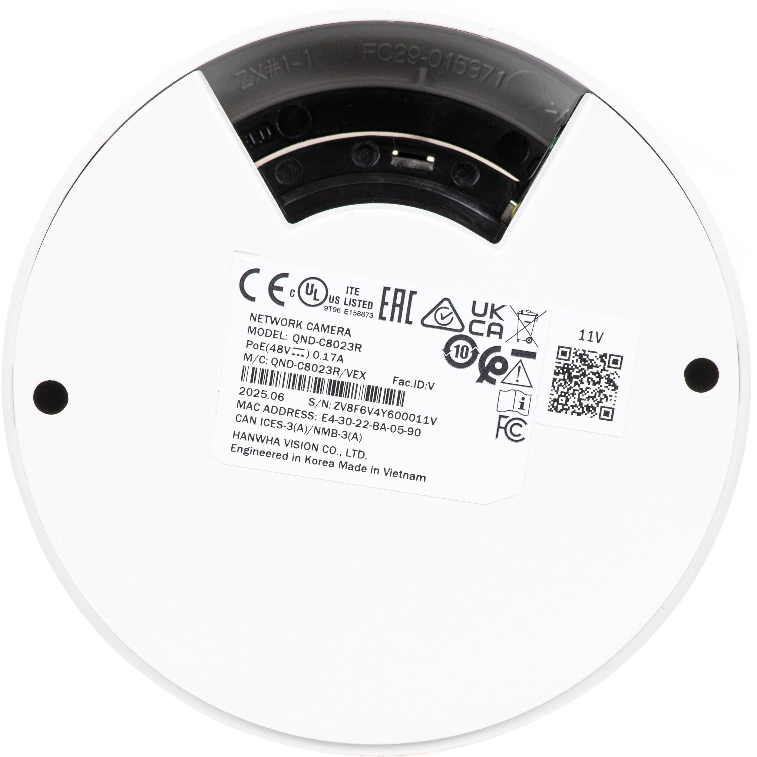 WISENET Q NETWORK INDOOR DOME CAMERA, 5MP @ 30FPS, FIX LENS 4MM (H:80 /V: 59 ), — view 6