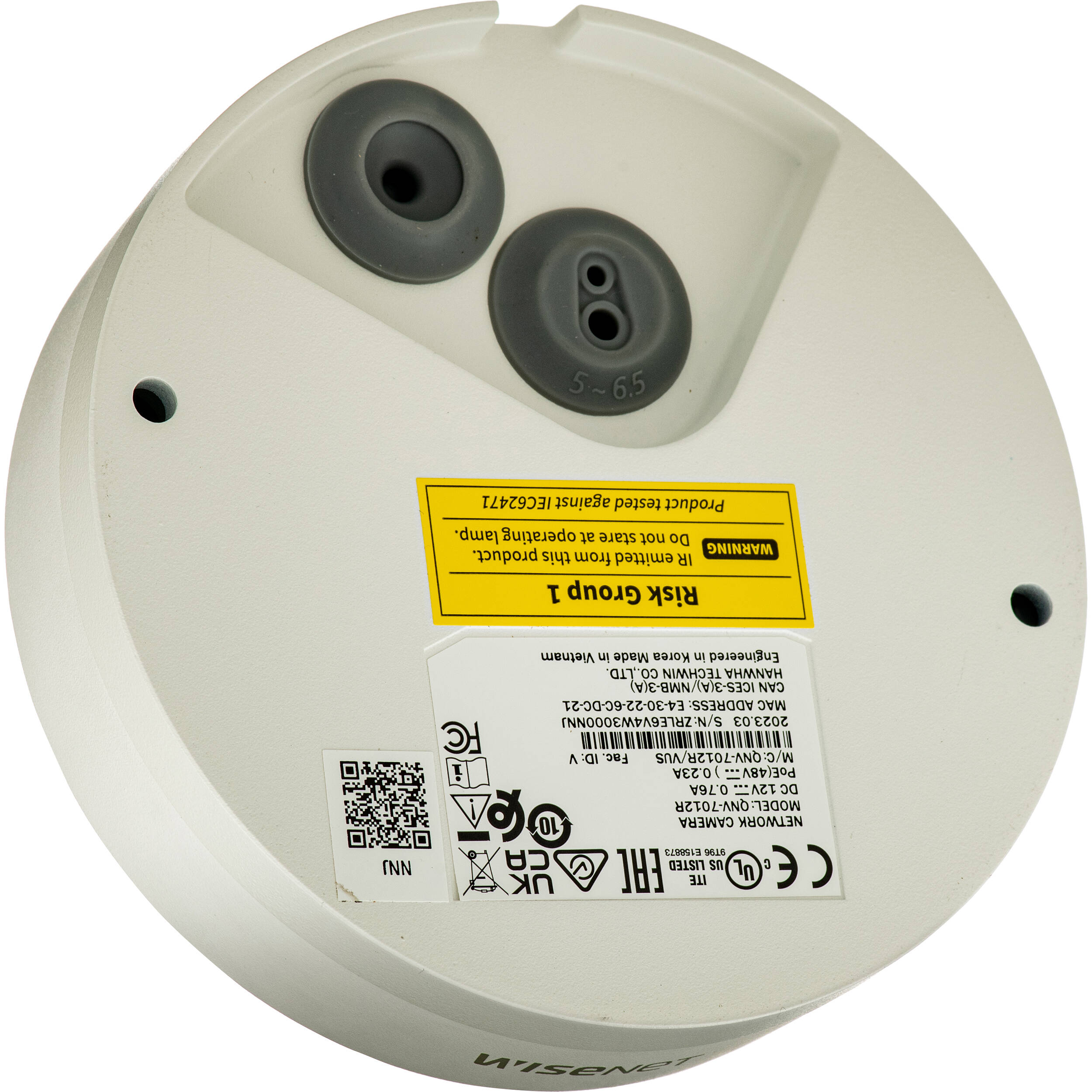 WISENET Q NETWORK OUTDOOR VANDAL DOME CAMERA, 4MP @30FPS, 2.8MM FIXED FOCAL LENS — view 4