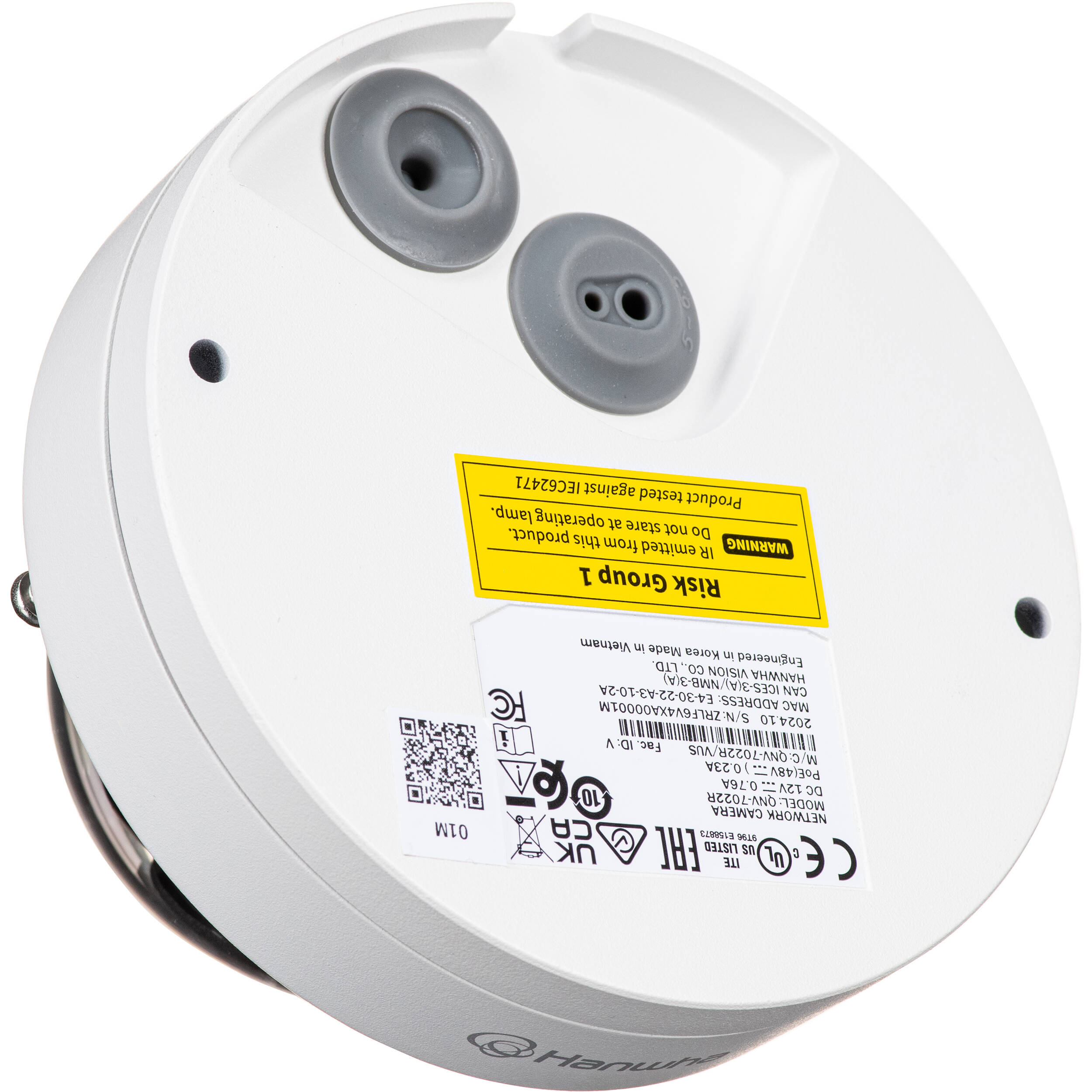 WISENET Q NETWORK OUTDOOR VANDAL DOME CAMERA, 4MP @30FPS, 4MM FIXED FOCAL LENS ( — view 2