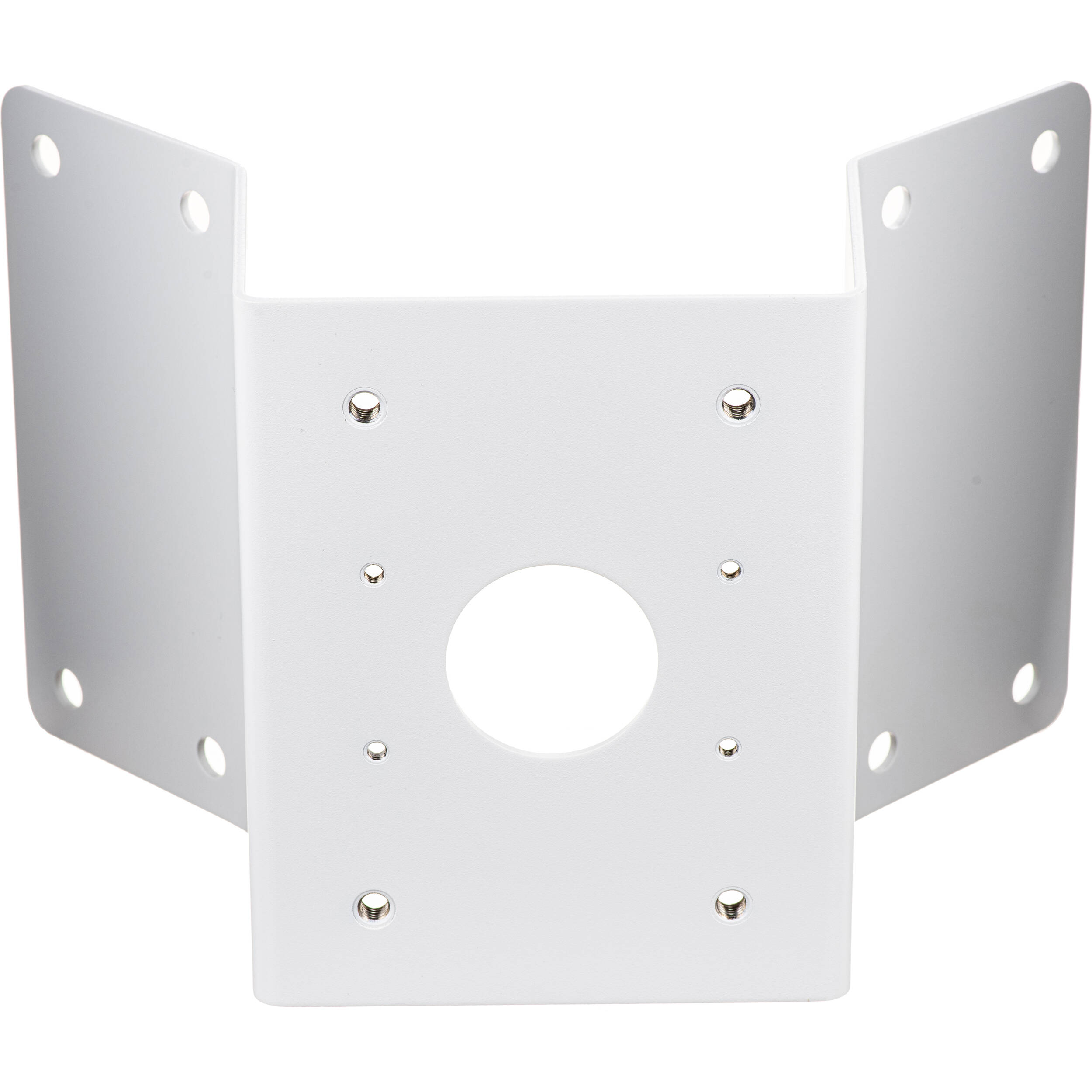 White aluminum corner mount for fixed surveillance installation, Hanwha Vision SBP-156KMW — view 7