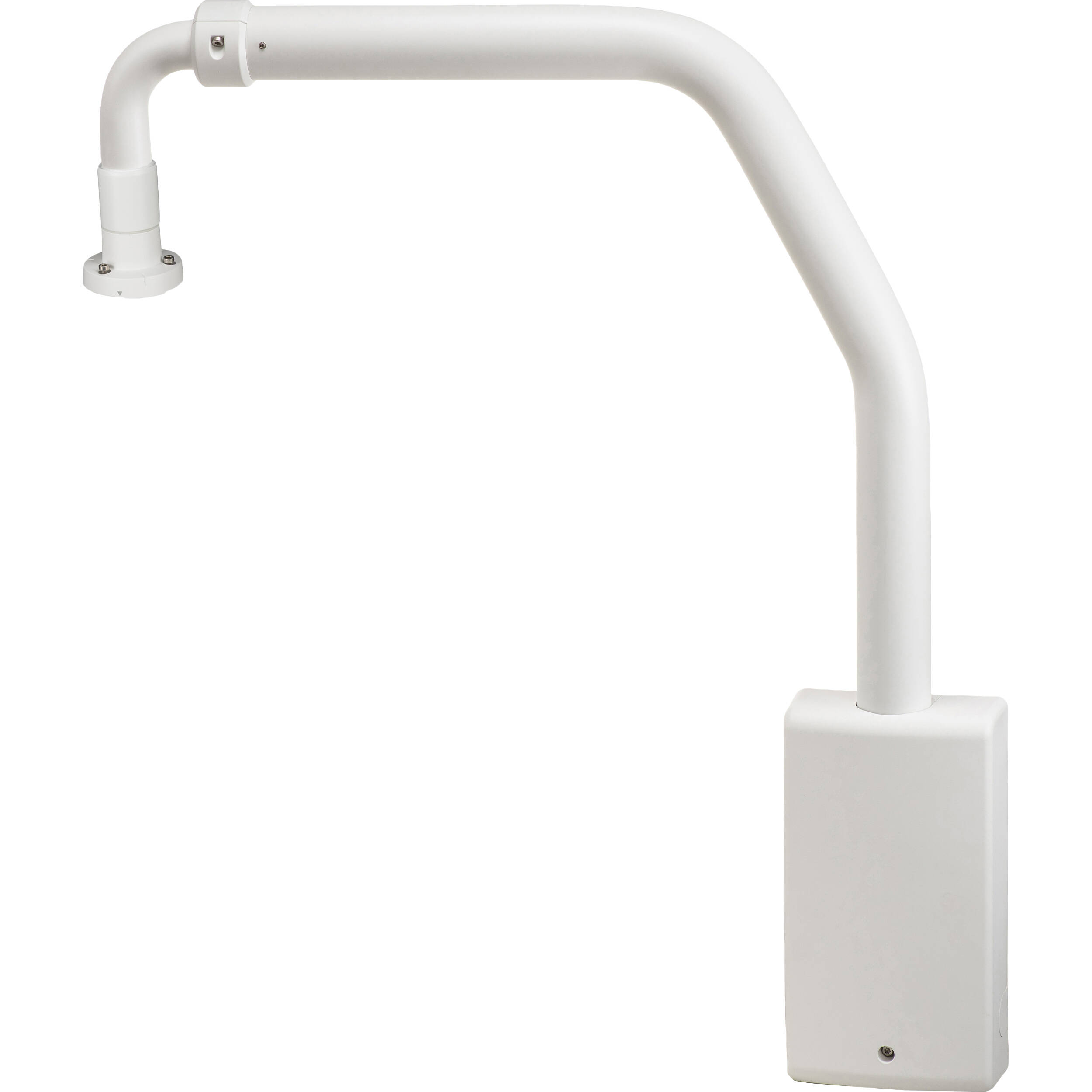 White Hanwha Vision SBP-156LMW telescopic parapet mount for rooftop surveillance cameras — view 2