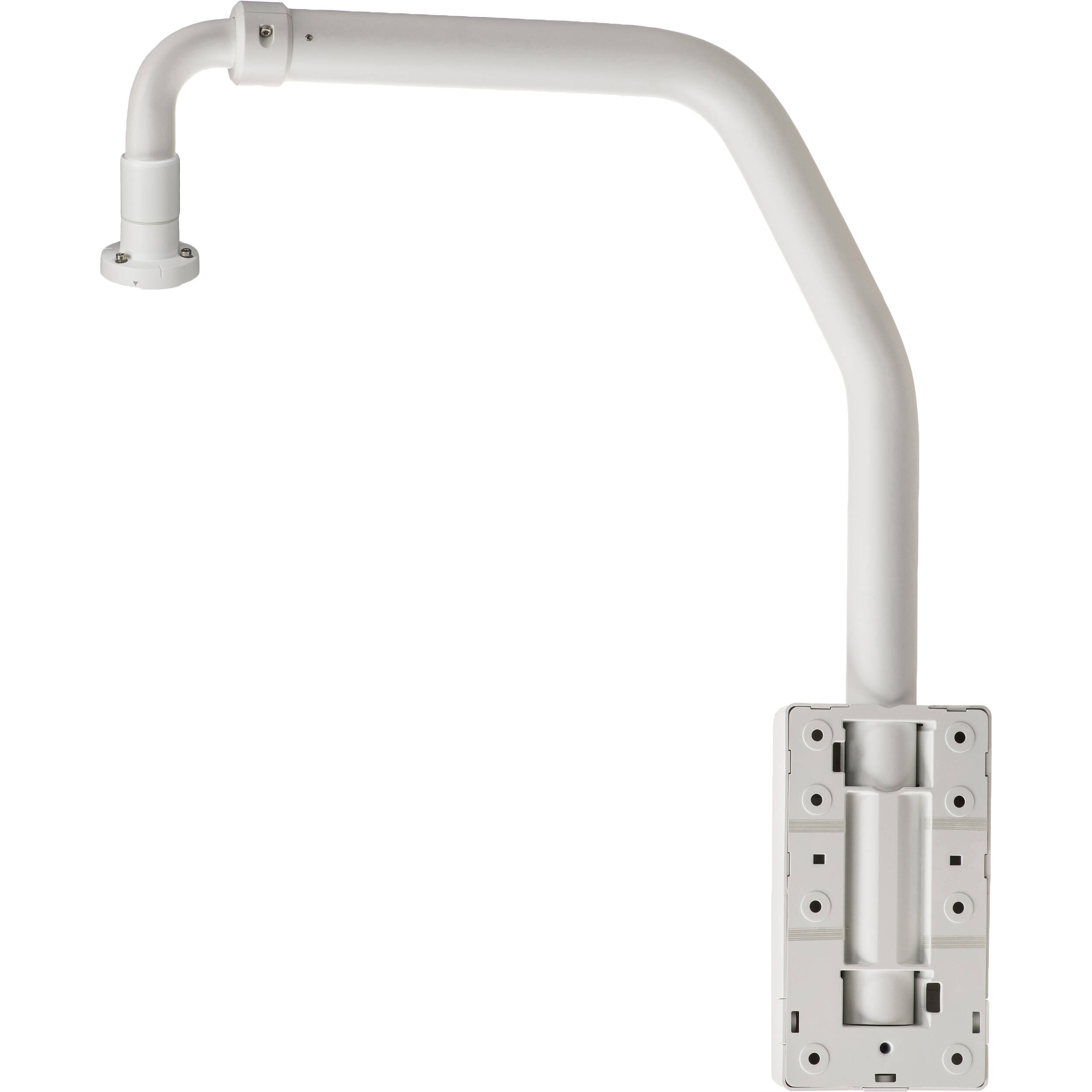 White Hanwha Vision SBP-156LMW telescopic parapet mount for rooftop surveillance cameras — view 4