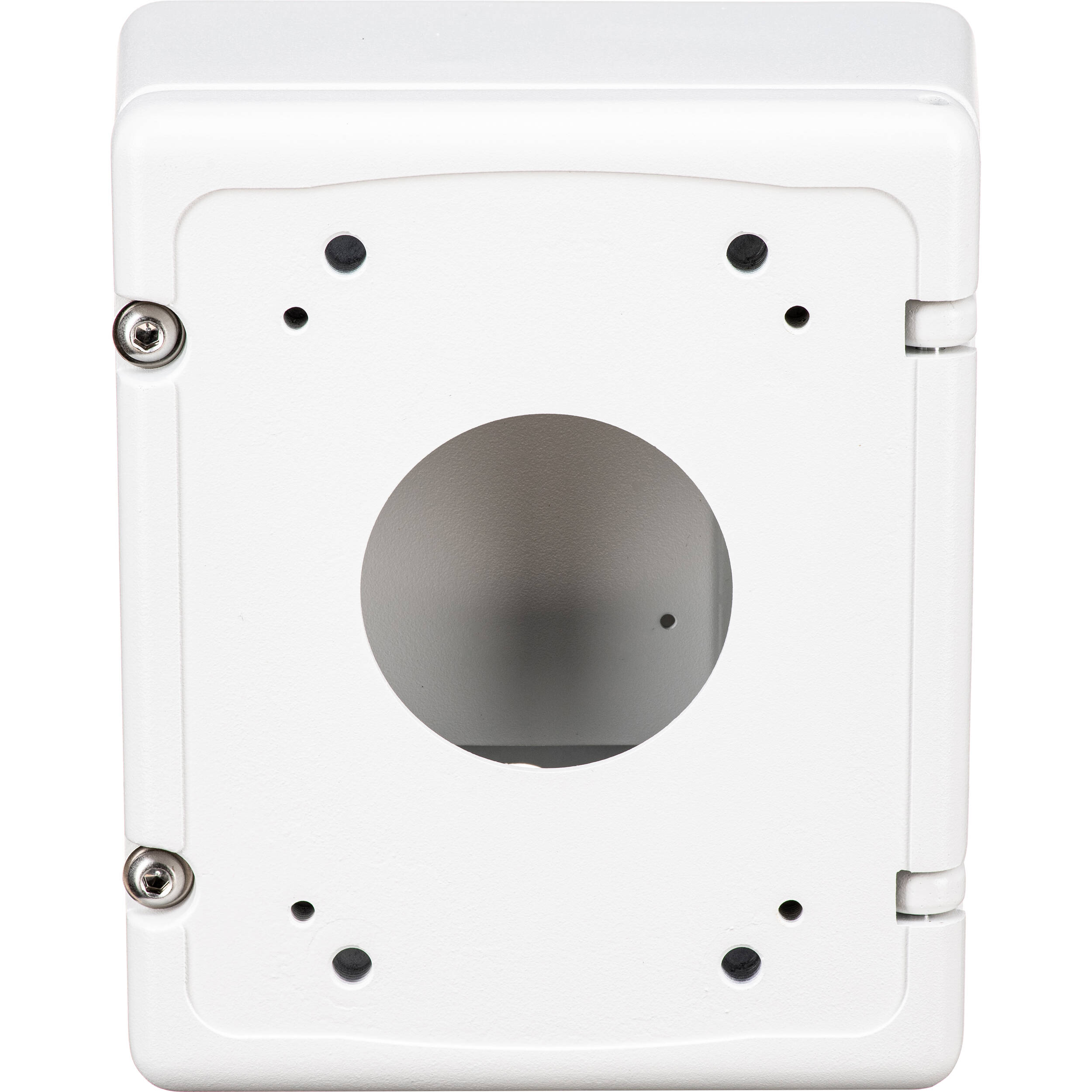 Hanwha Vision SBP-300NBW installation back box for compatible camera mounts — view 2